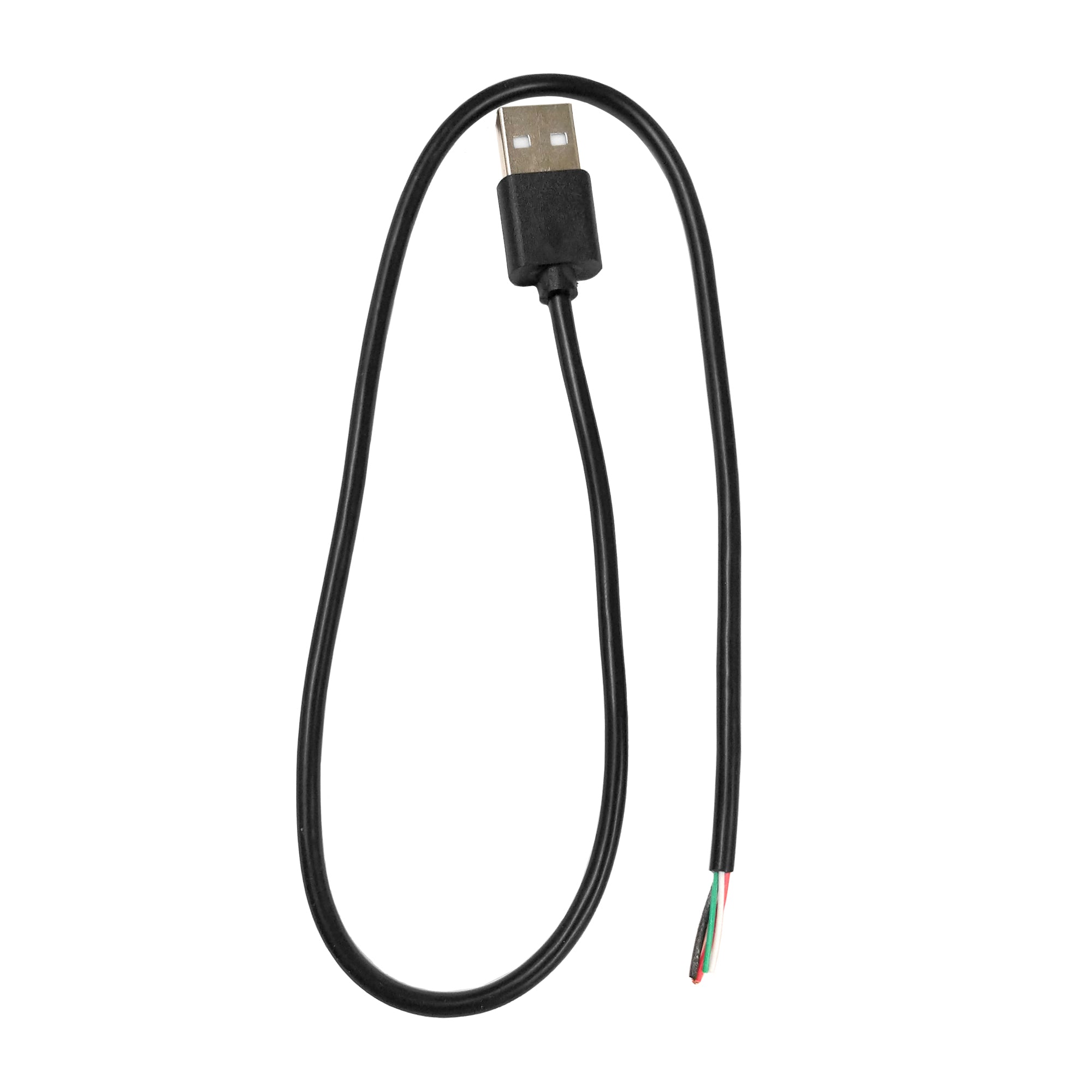 USB Male A to Bare Wire 18AWG Adapter Cable - Fast Charging & Data Transfer for DIY Electronics, Car Audio, and Home Automation Projects