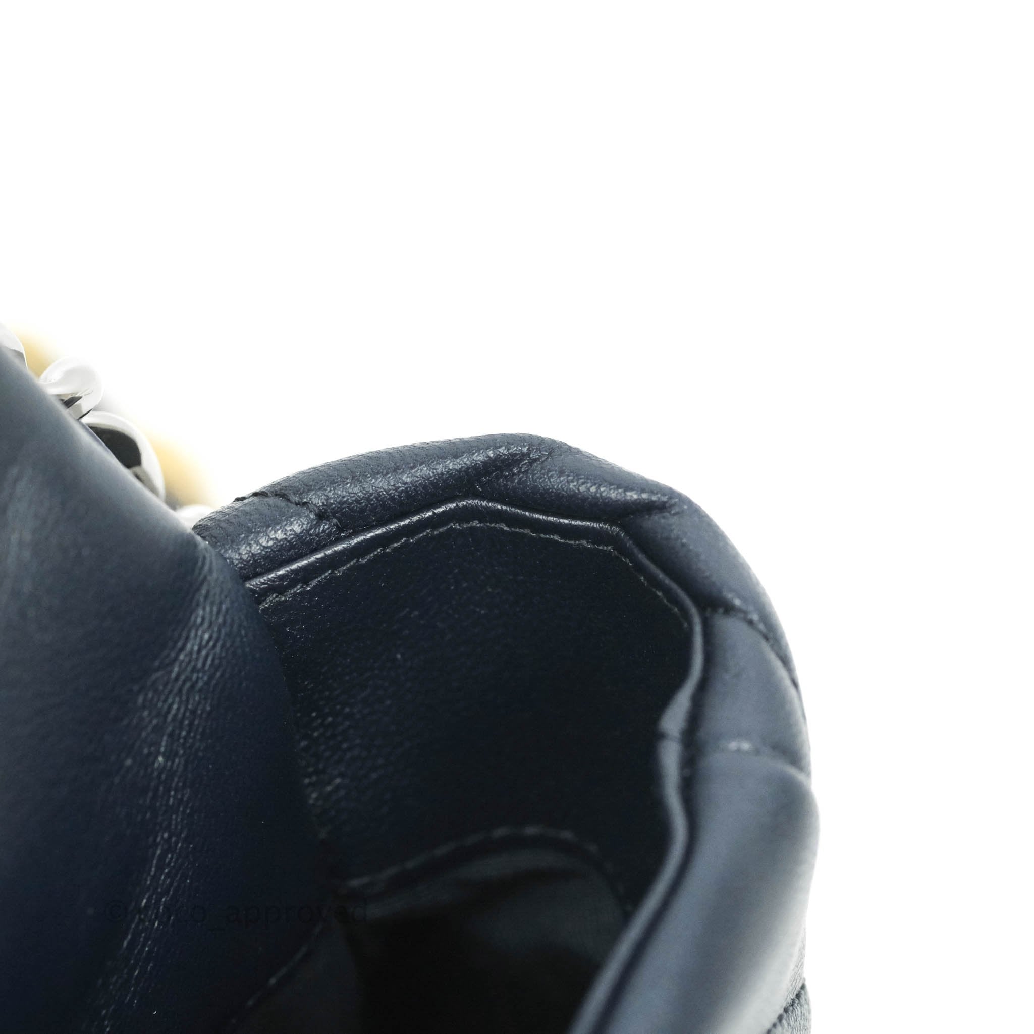 Chanel 19 Medium Flap Bag in Navy Goatskin Leather with Mixed Hardware - Perfect for Work, Travel & Evening Events