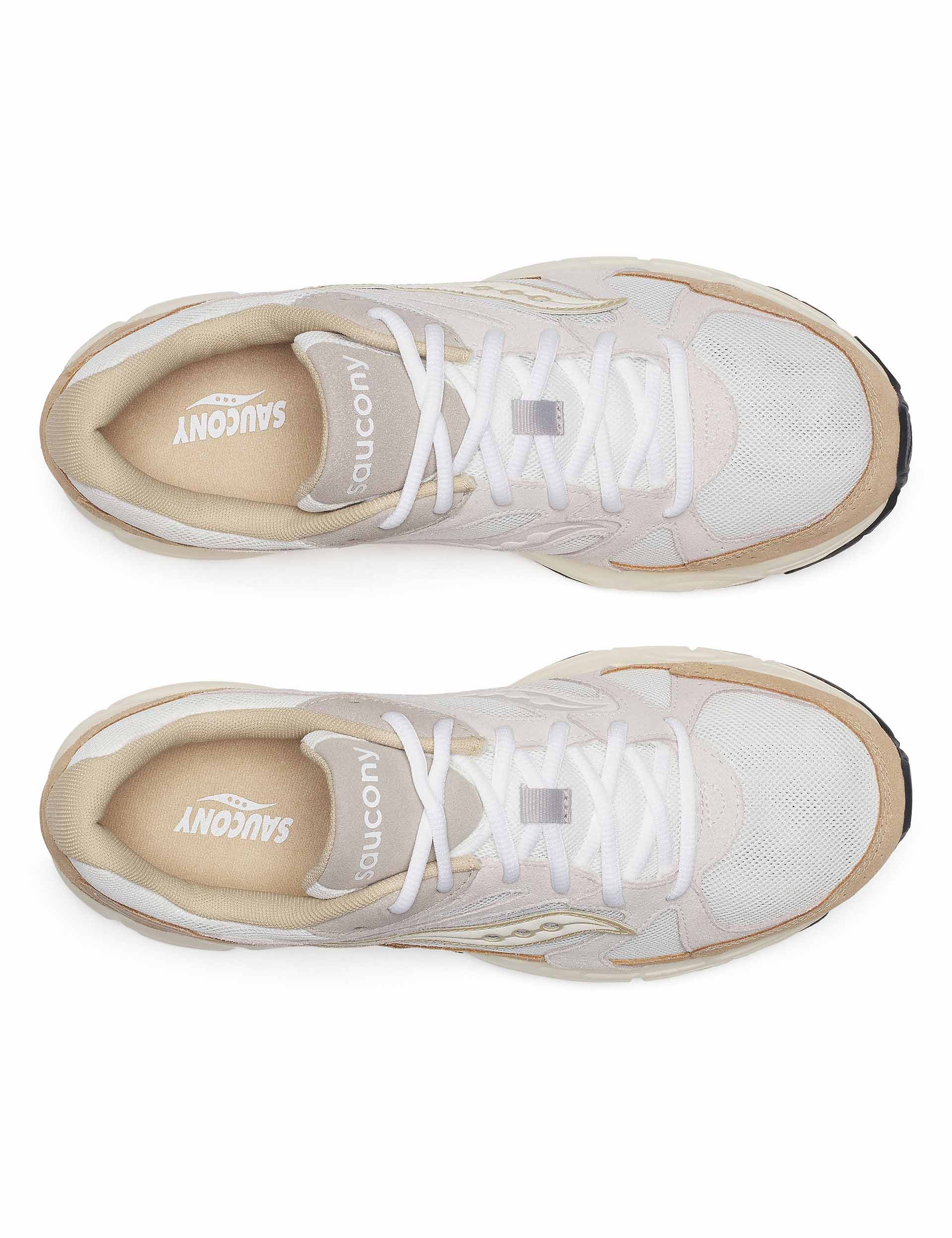 Millennium Suede White/Sand Women's Sneakers - Comfortable Casual Shoes for Walking, Running & Everyday Wear