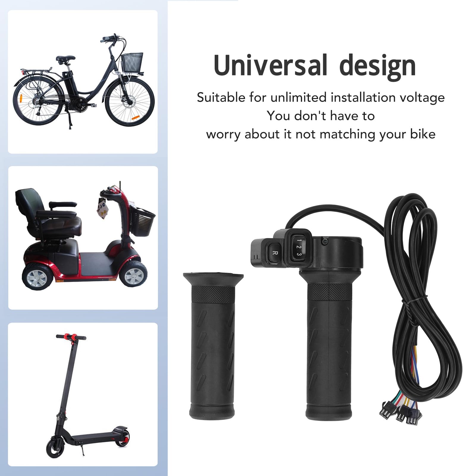 Electric Bike Throttle Grip - 1 Pair 22-22.5mm Twist Throttle Accelerator for E-Bike & Scooter | Universal Fit, Easy Installation | Perfect for Commuting, Off-Road & Urban Riding