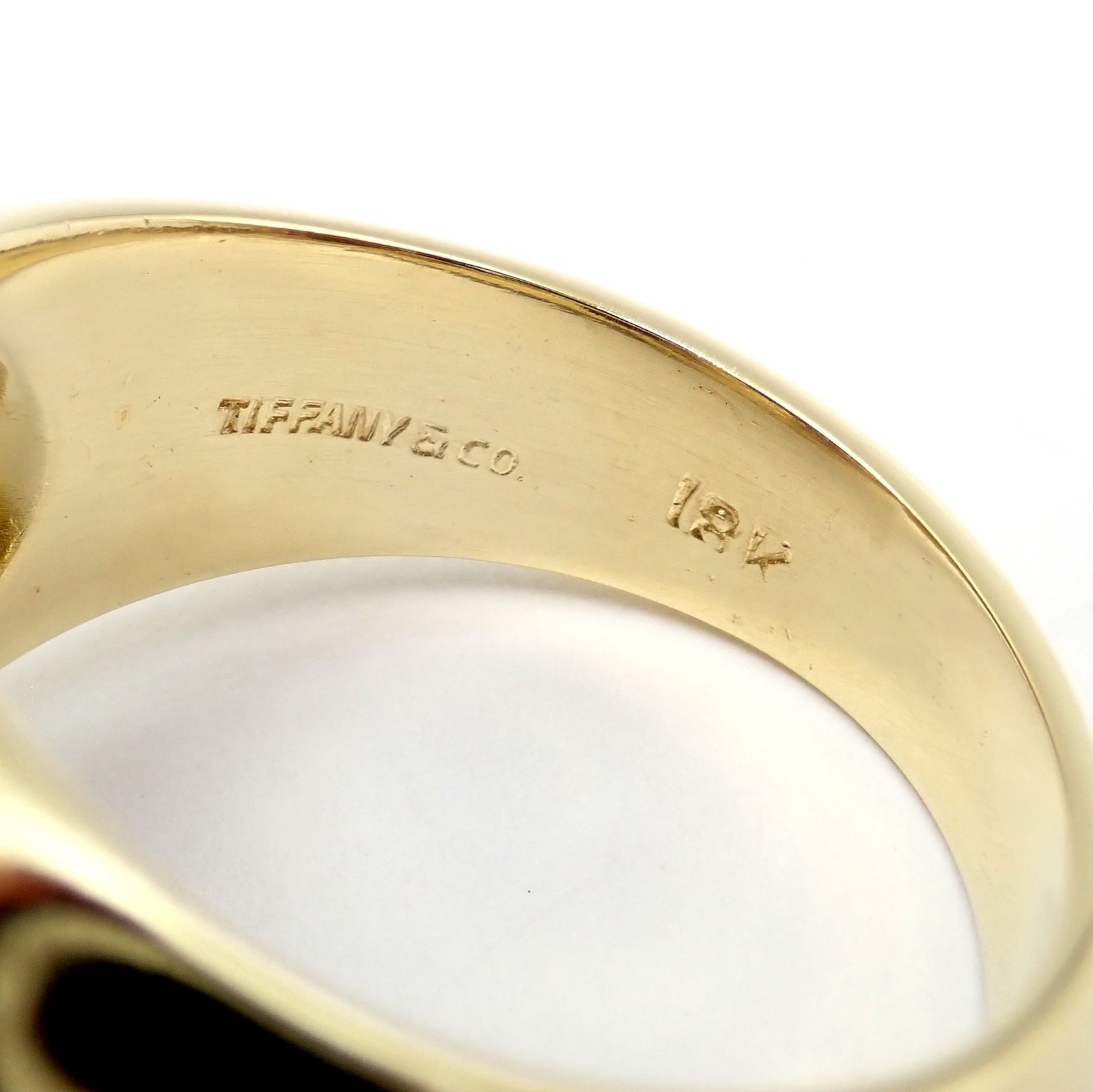 Authentic Tiffany & Co Paloma Picasso 18k Yellow Gold Large Lapis Oval Ring - Luxury Statement Jewelry for Women, Perfect for Weddings, Anniversaries & Special Occasions