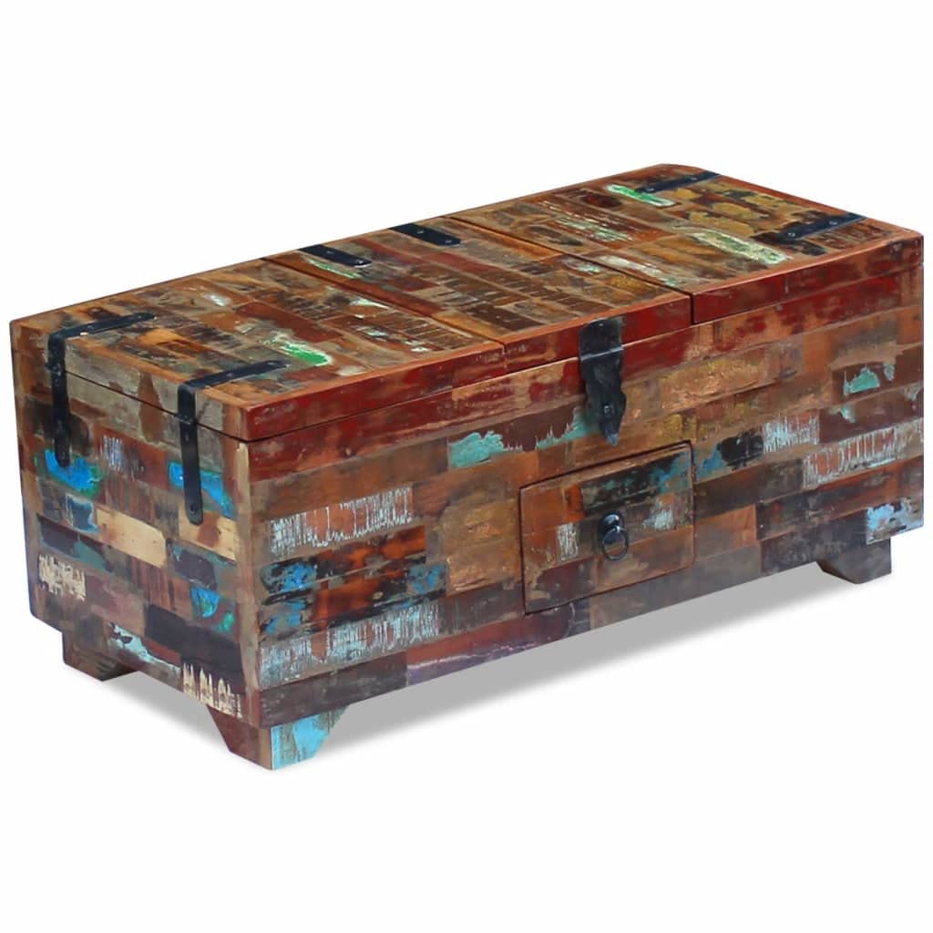Reclaimed Wood Coffee Table Box Chest 31.5