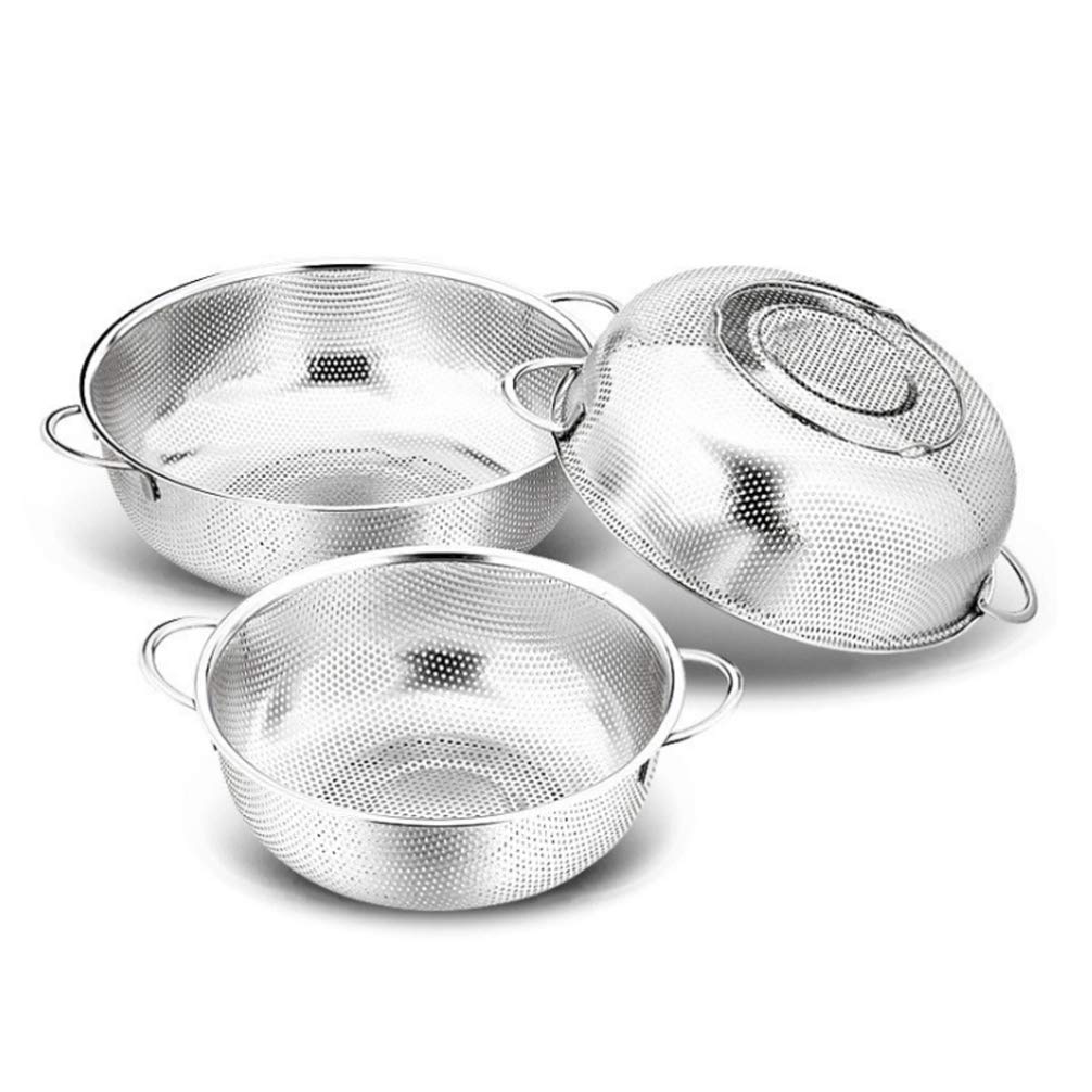 Stainless Steel Kitchen Basket - Fruit & Vegetable Drain Storage Basket for Organizing Produce | Perfect for Pantry, Refrigerator & Countertop Use