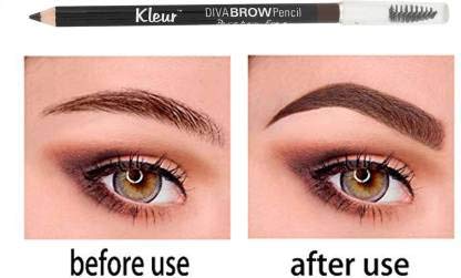 Kleur Diva Brow Pencil - Paraben Free, Dark Brown Eyebrow Pencil for Natural Looking Brows - Perfect for Everyday Makeup & Professional Looks