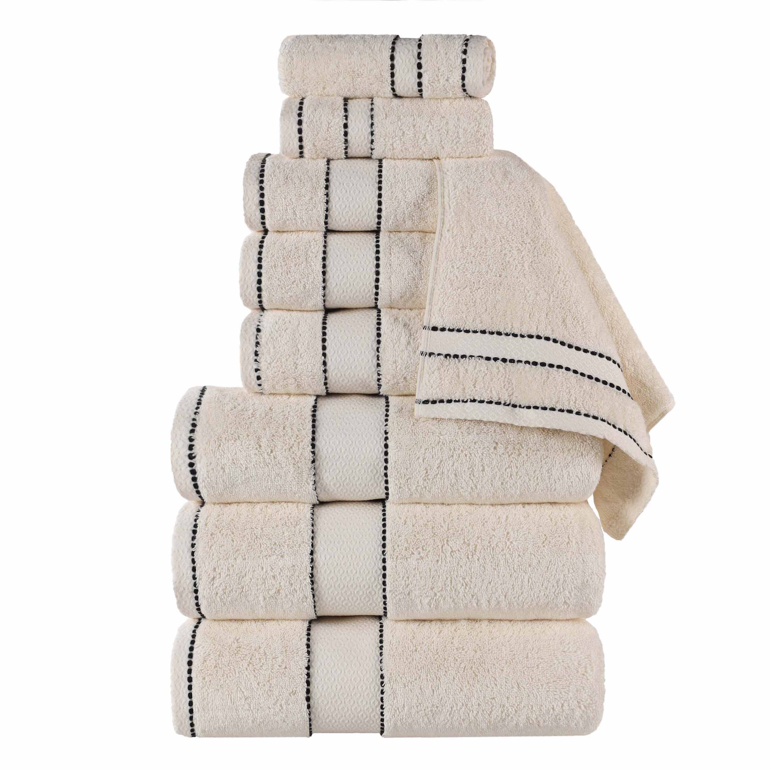Premium 9-Piece Giza Cotton Towel Set - Ultra Absorbent, Soft & Durable - Made in Egypt - Perfect for Bathroom, Spa & Luxury Home Use