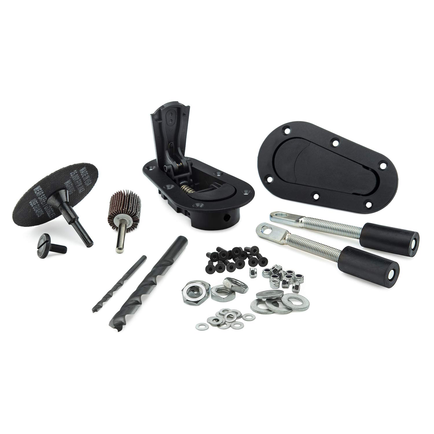 Xtreme Plus Flush Hood Latch and Pin Kit 120-4000 - Black Automotive Hood Lock with Installation Kit | Secure Car Hood for Off-Roading & Vehicle Protection