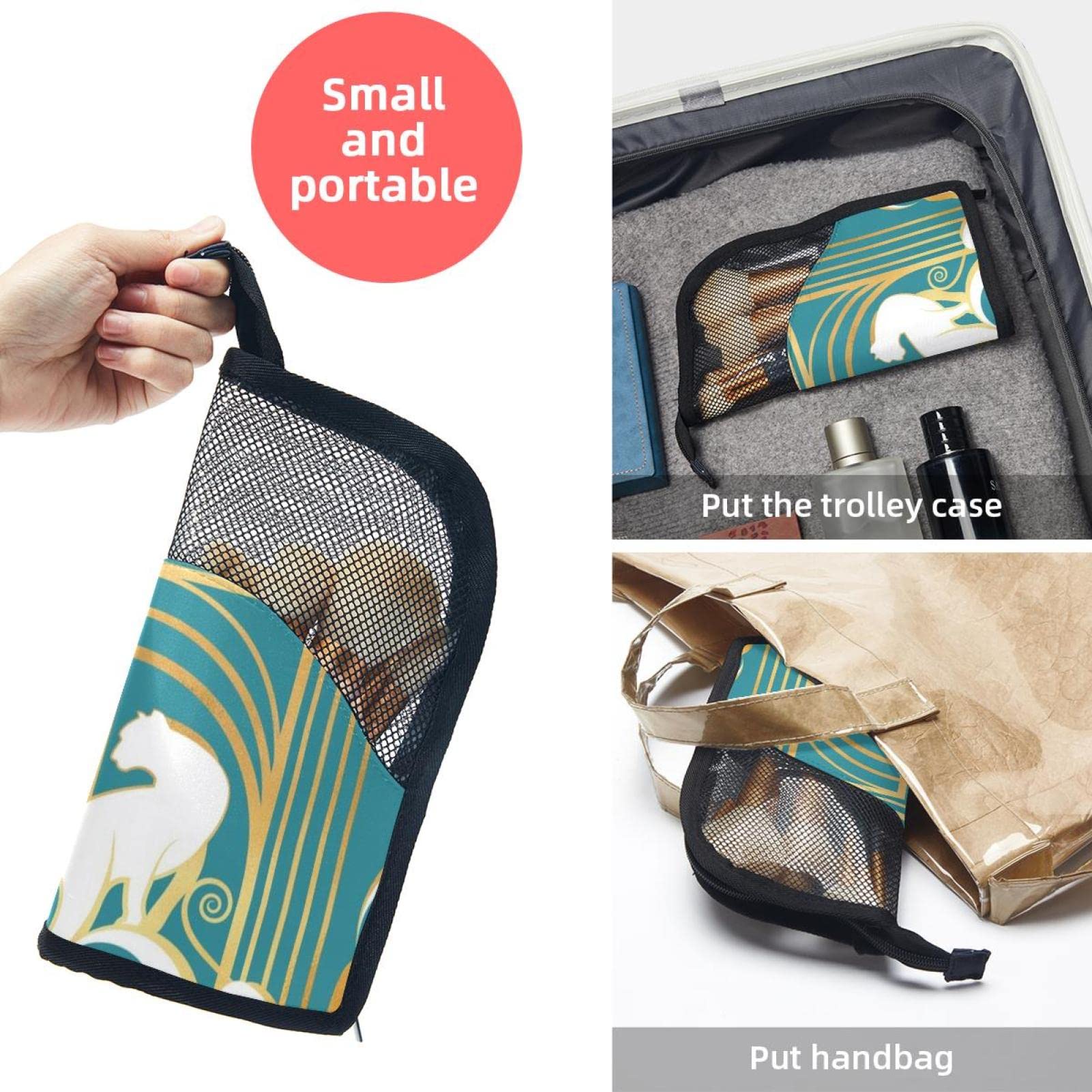 Premium Makeup Brush Organizer Bag with 12 Brushes - Gold Leopard Print Cosmetic Brush Holder Case for Travel & Home Storage | Portable Makeup Brush Storage for Artists & Professionals