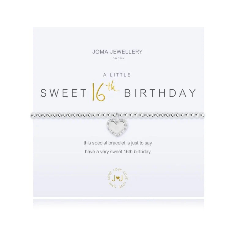 Joma Jewellery Sweet 16 Birthday Bracelet - Elegant Gift for Teen Girls, Perfect for 16th Birthday Celebrations & Special Occasions