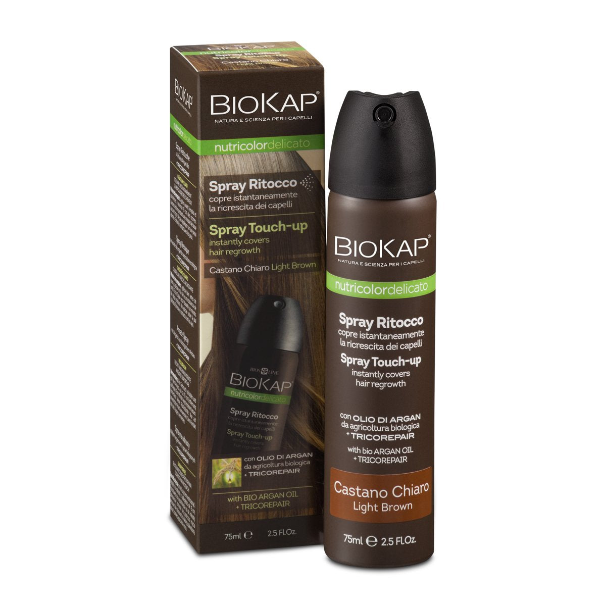 BIOKAP DELIC Touch Up Spray - Root Concealer for Gray Hair & Thinning Hair - Quick & Easy Hair Color Touch Up for Men & Women - Perfect for Home Use, Travel & Everyday Styling