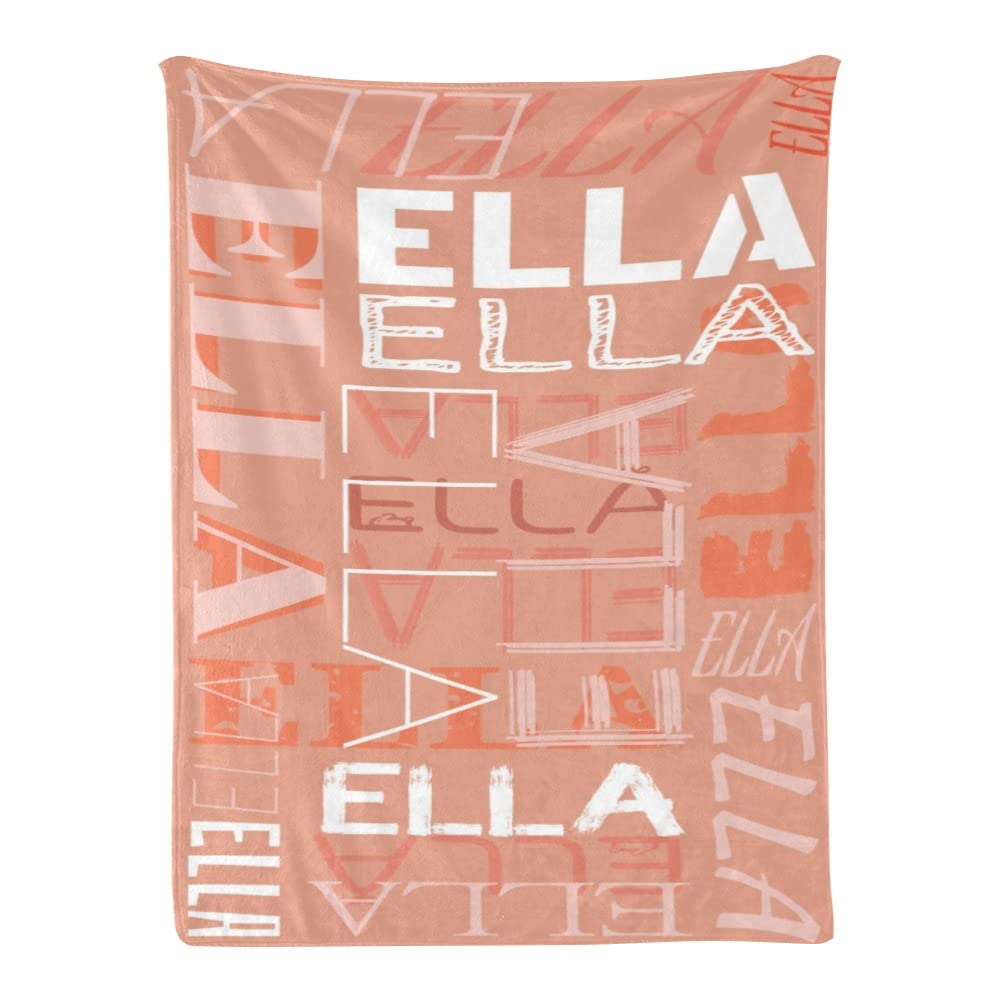 Dr.TOUGH Personalized Name Blanket - Custom Text Fleece Throw for Adults & Kids - 60