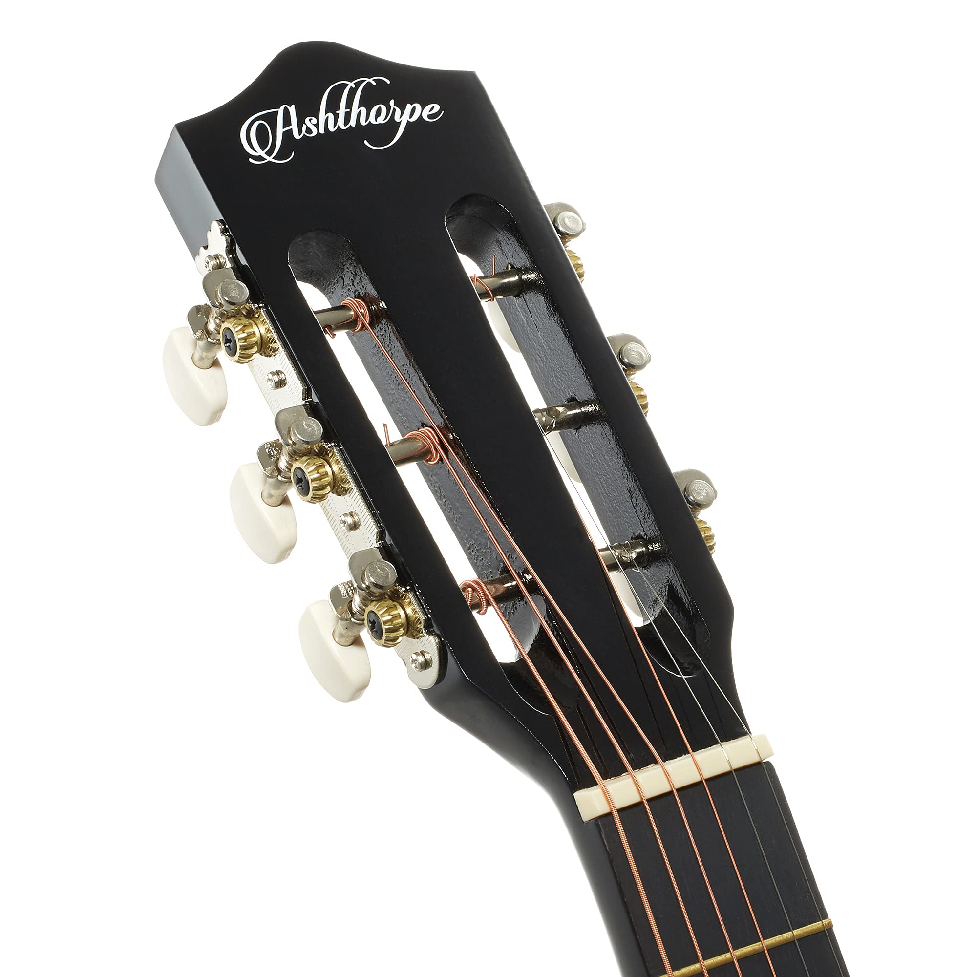 Ashthorpe 30-Inch Beginner Acoustic Guitar Starter Kit (Black) - Includes Gig Bag, Strings, Strap, Tuner & Picks - Perfect for Kids, Teens & Adult Beginners Learning Guitar at Home, School or Camp