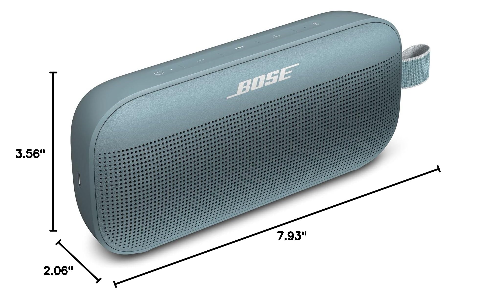 Bose SoundLink Flex Portable Bluetooth Speaker - Waterproof, Dustproof, Wireless Outdoor Speaker for Beach, Pool, Travel & Camping (Renewed, Stone Blue)