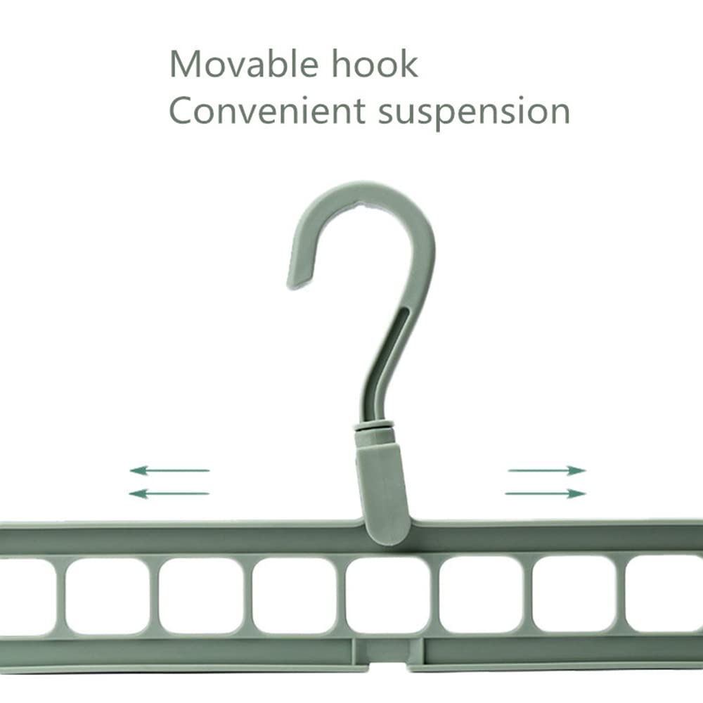Space Saving 9-Hole Clothes Hanger Organizer - Multi-Functional Wardrobe Hanger for Shirts, Pants & Dresses (Gray) - Perfect for Closet Organization & Small Spaces