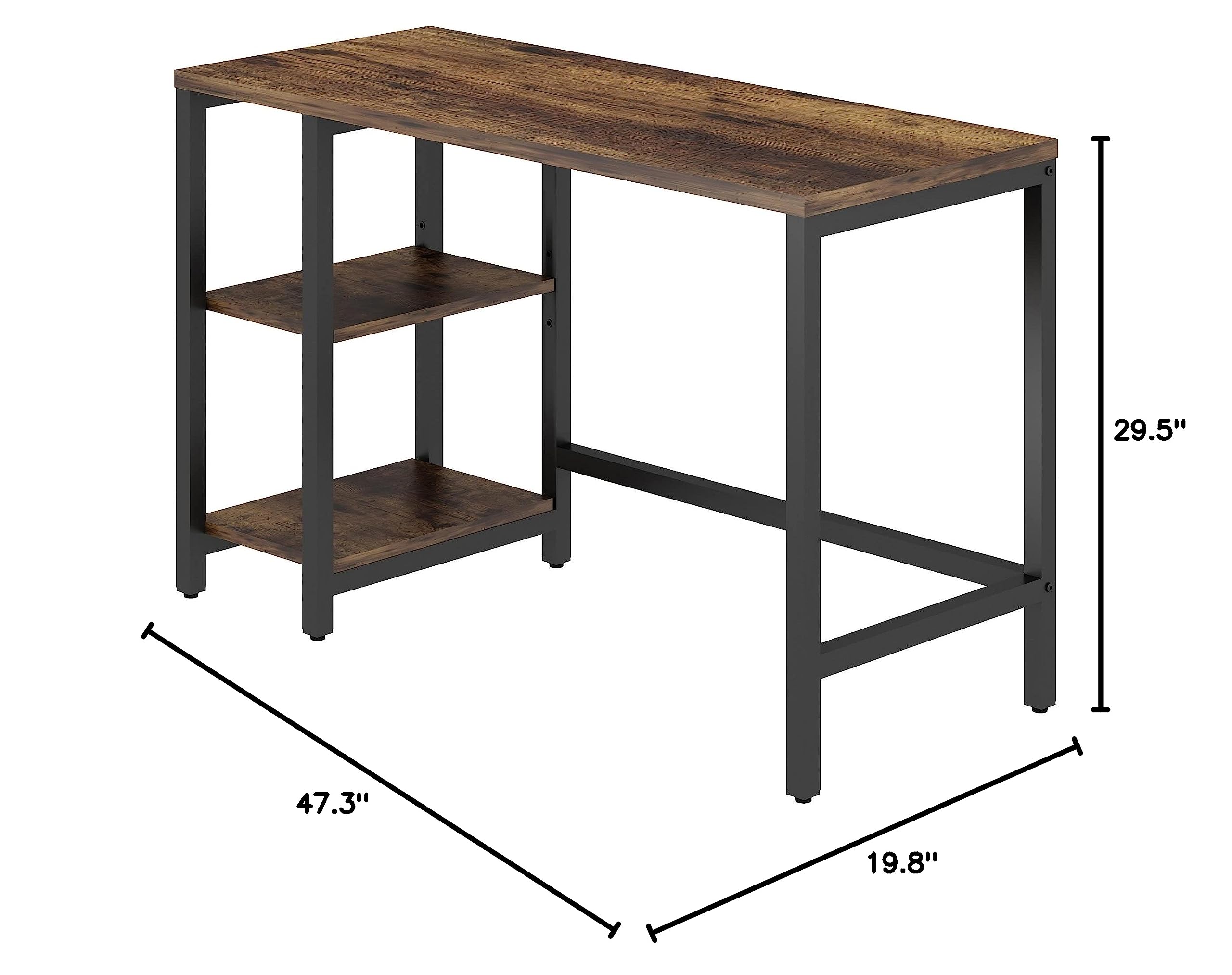 Lorell LYS SOHO Metal Frame Office Desk - 47.3