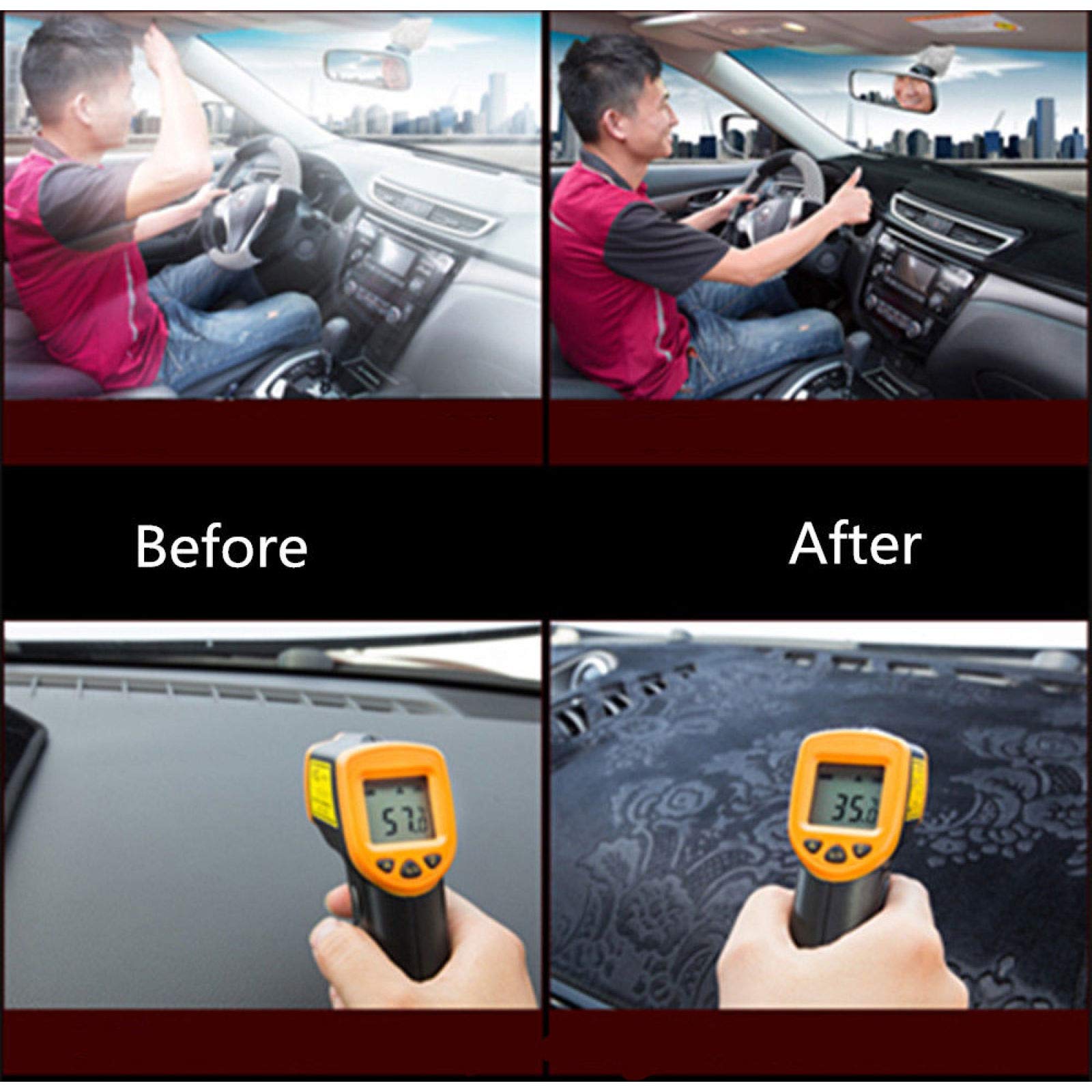 1998-2002 Honda Accord 6th Gen Dashboard Cover - Custom Fit Dash Mat Sunshade Protector for Heat & UV Protection - Perfect for Summer Driving & Interior Protection