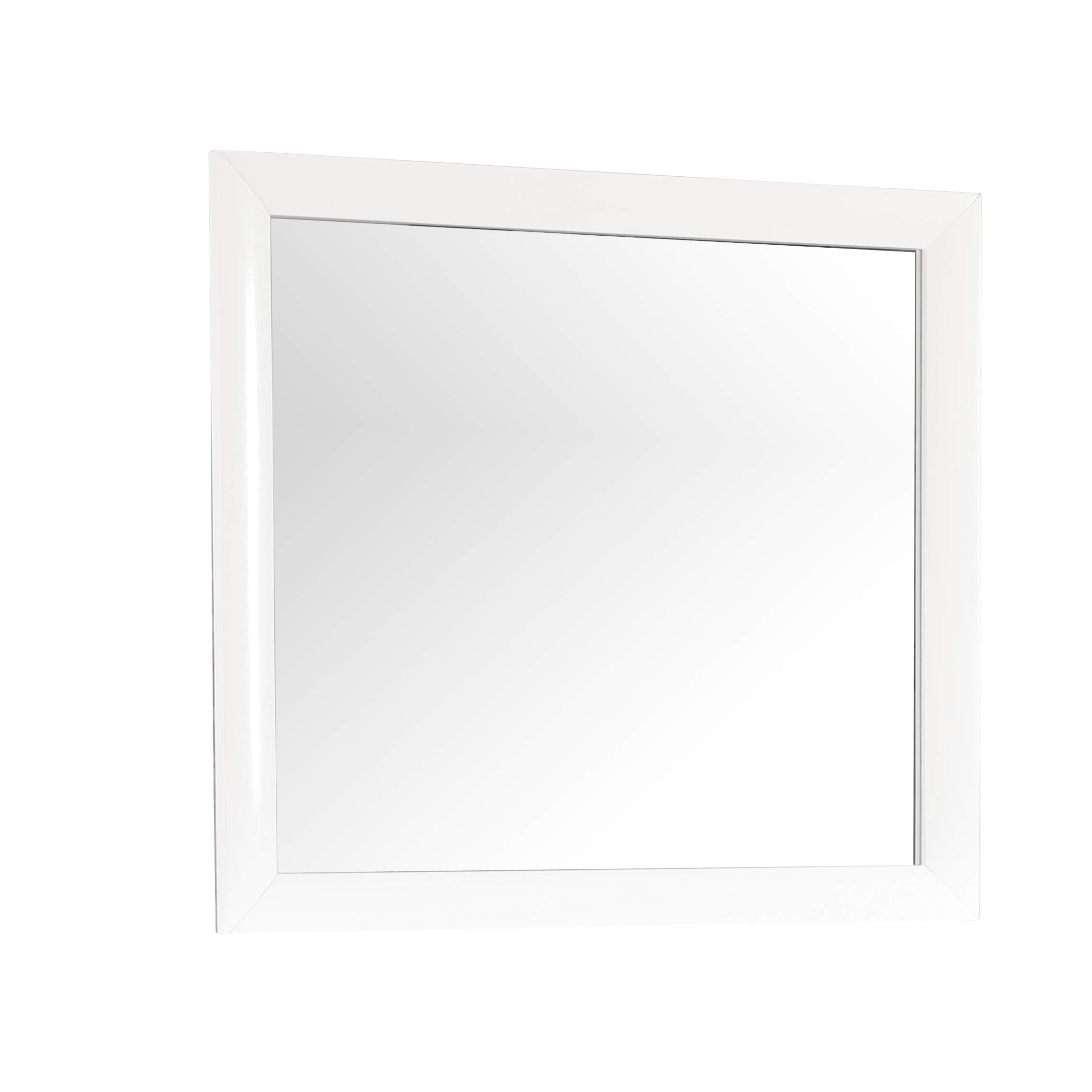 Glory Furniture G1570 Marilla White Full-Length Mirror - Elegant Wall Mirror for Bedroom, Living Room, and Entryway Decor