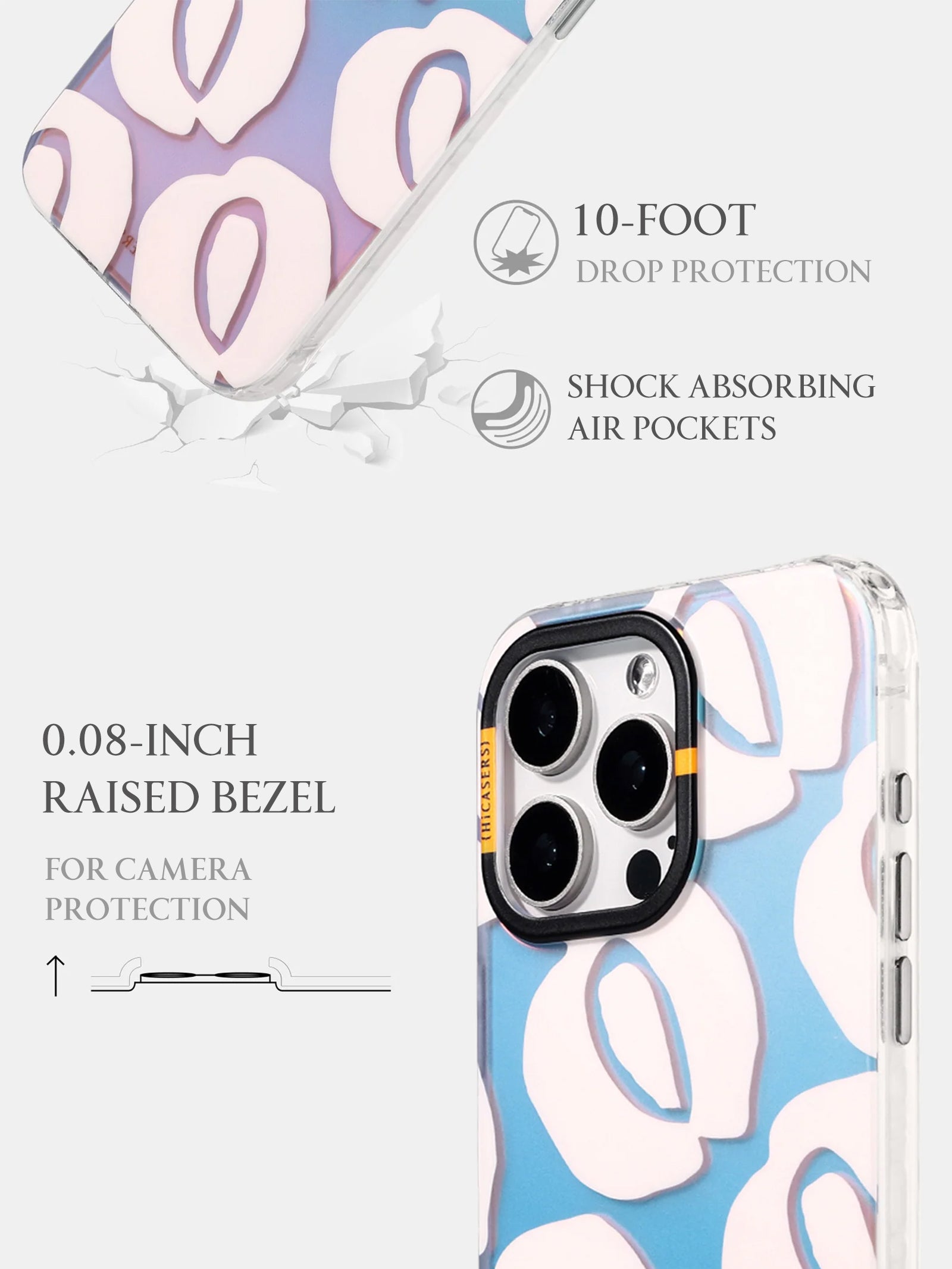 Lavender Sliced Peach Pattern Phone Case - Cute & Trendy Design for iPhone & Samsung - Perfect for Everyday Use, Travel & Gifting