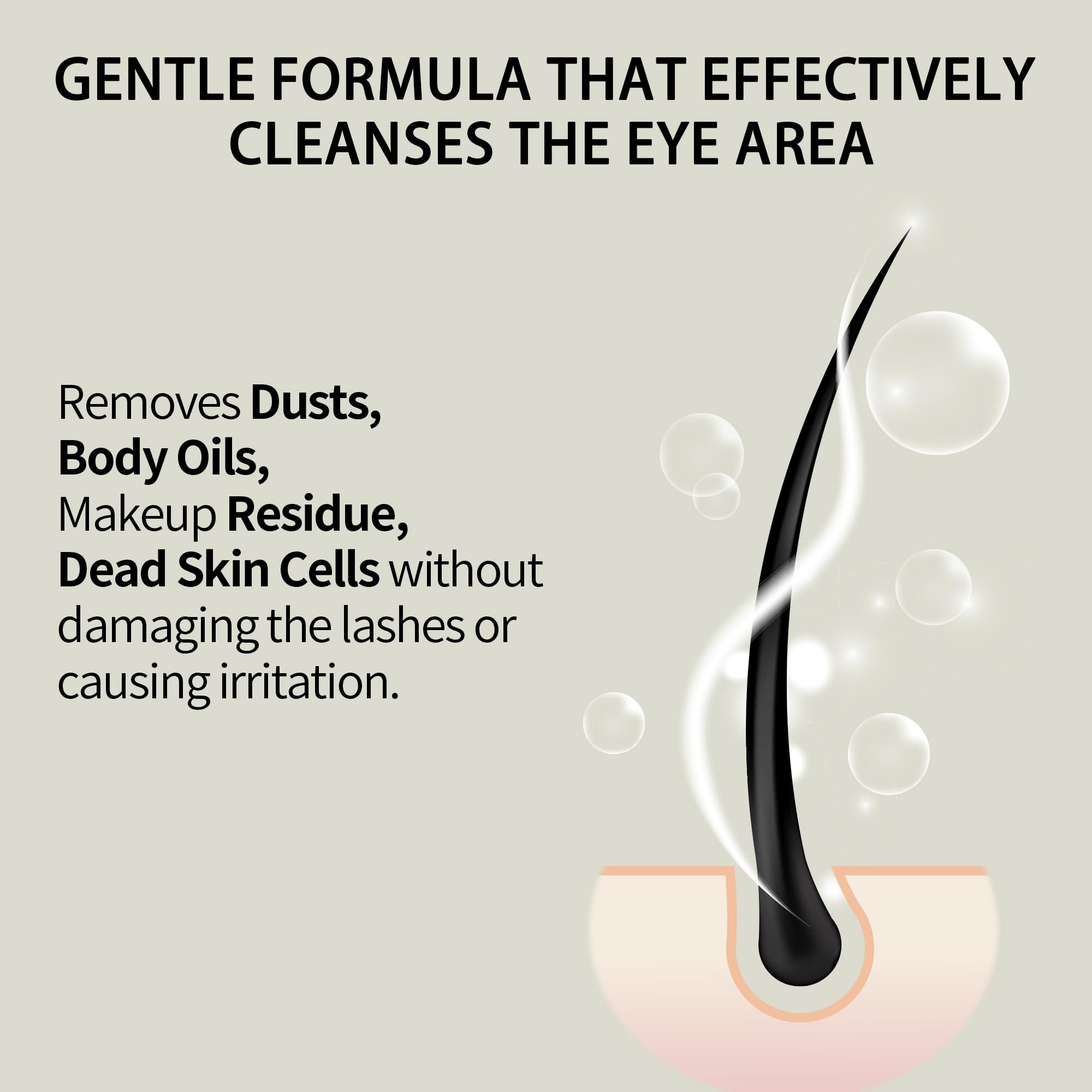 Lash Extension Shampoo Foam - 2 Fl Oz (60ml) with 2 Cleansing Brushes | Classic Charm Scent | Gentle Eye-Friendly Formula for Salon & Home Use | Perfect for Daily Lash Care & Extension Maintenance