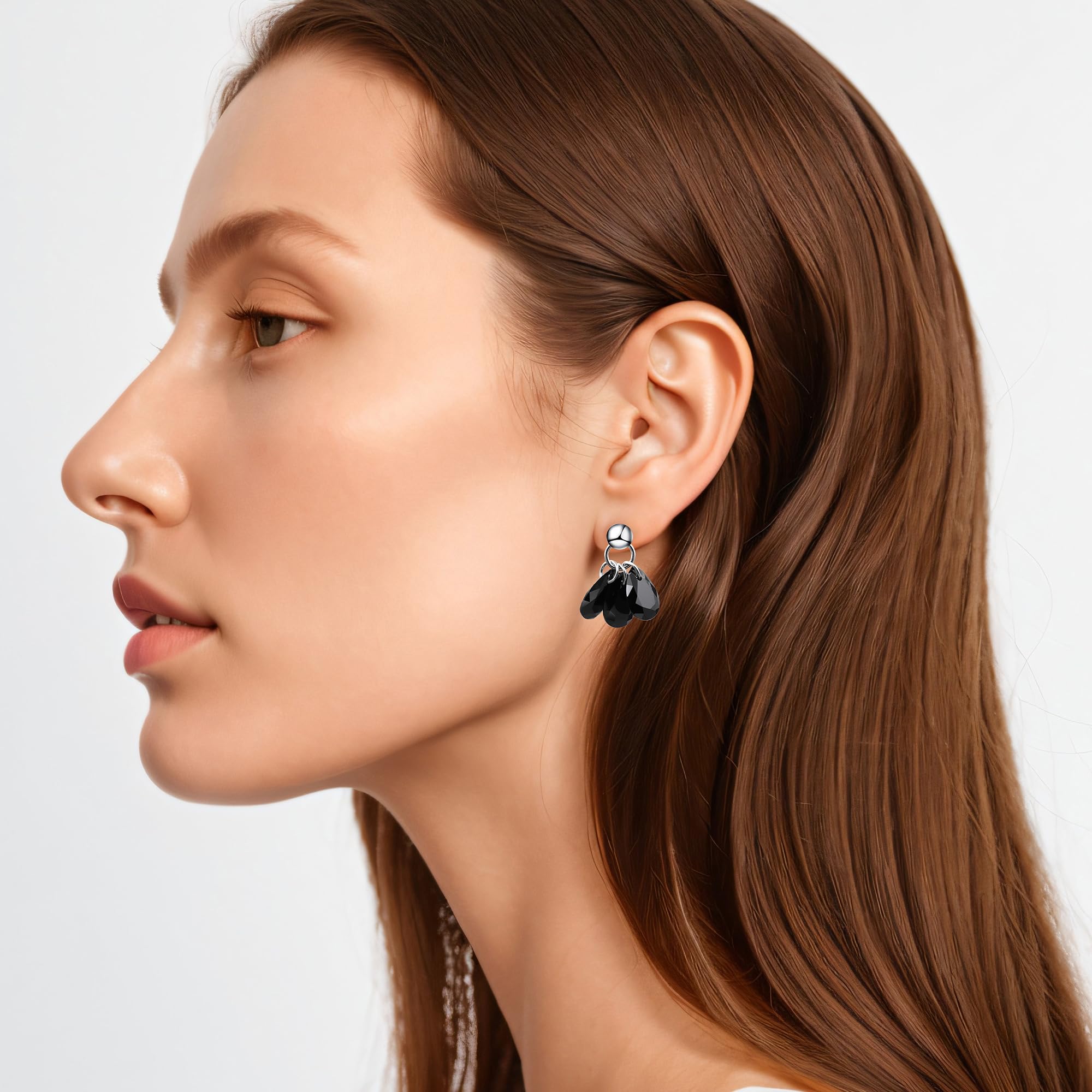 Moissanite Stud Earrings for Women - 18K White Gold Plated, DF VVS Clarity, Sterling Silver Heart Earrings - Perfect for Weddings, Anniversaries & Everyday Elegance