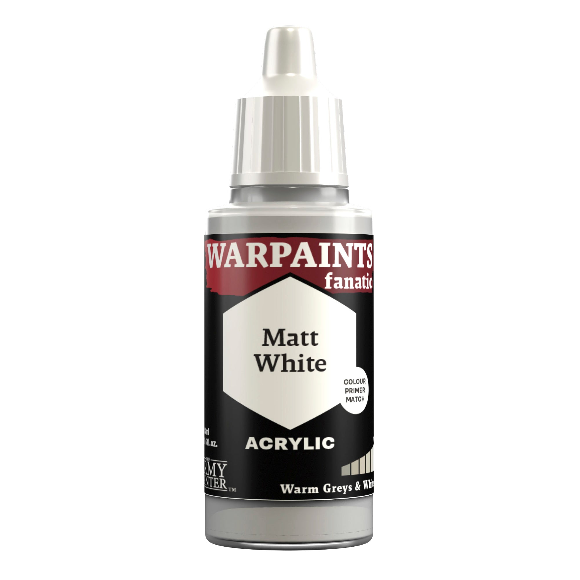 Warpaints Fanatic: Premium Matt White Acrylic Paint for Miniatures & Models - Perfect for Warhammer, D&D, and Tabletop Gaming