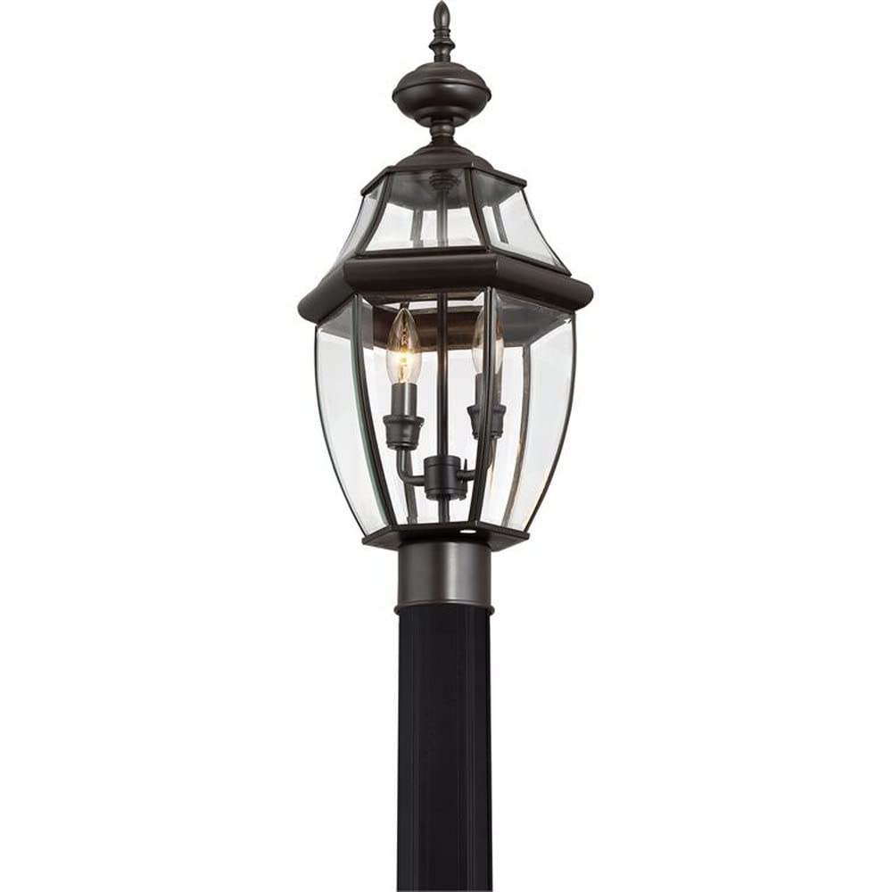 2-Light Large Post Lantern with Medici Bronze Finish - Traditional Outdoor Wall Light for Porch, Garden & Pathway - 71-Bel-619504