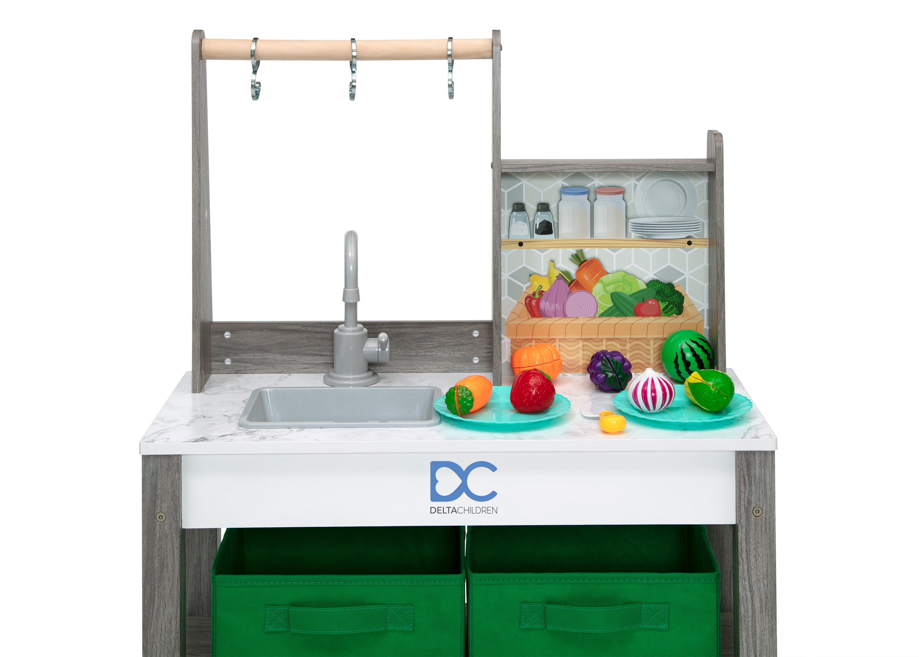 Premium All-in-One Corner Play Kitchen Set for Kids - Pretend Cooking & Role Play Fun for Toddlers & Preschoolers - Perfect for Home, Daycare & Classroom Learning Activities
