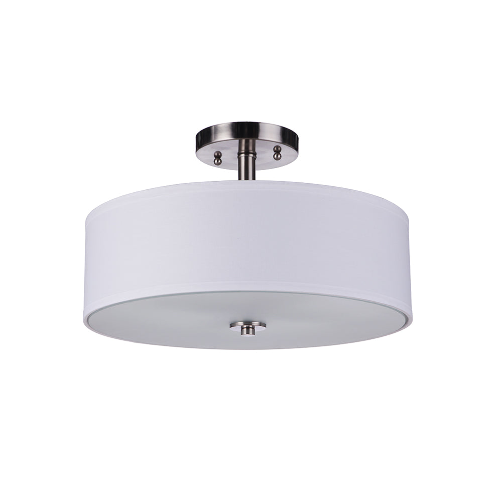 Amie 4-Light Semi Flush Mount Ceiling Light Fixture in Satin Nickel Finish - Perfect for Bedroom, Dining Room, or Hallway Lighting