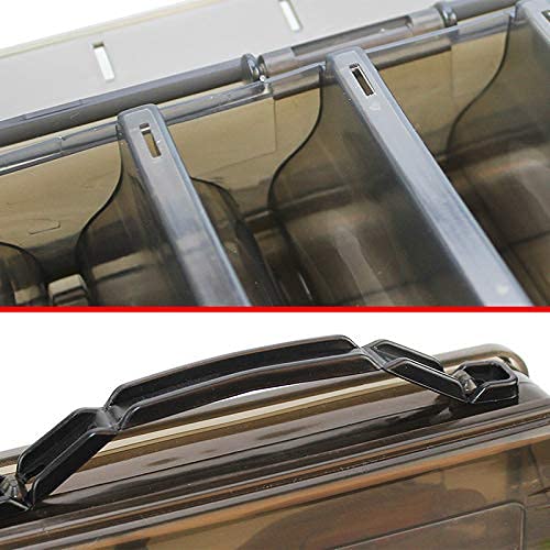 OriGlam Waterproof Fishing Lure Storage Box - Double Sided 10 Compartment Tackle Organizer for Fly Fishing & Vest - Durable Fishing Gear Accessories for Outdoor Anglers & Boat Trips