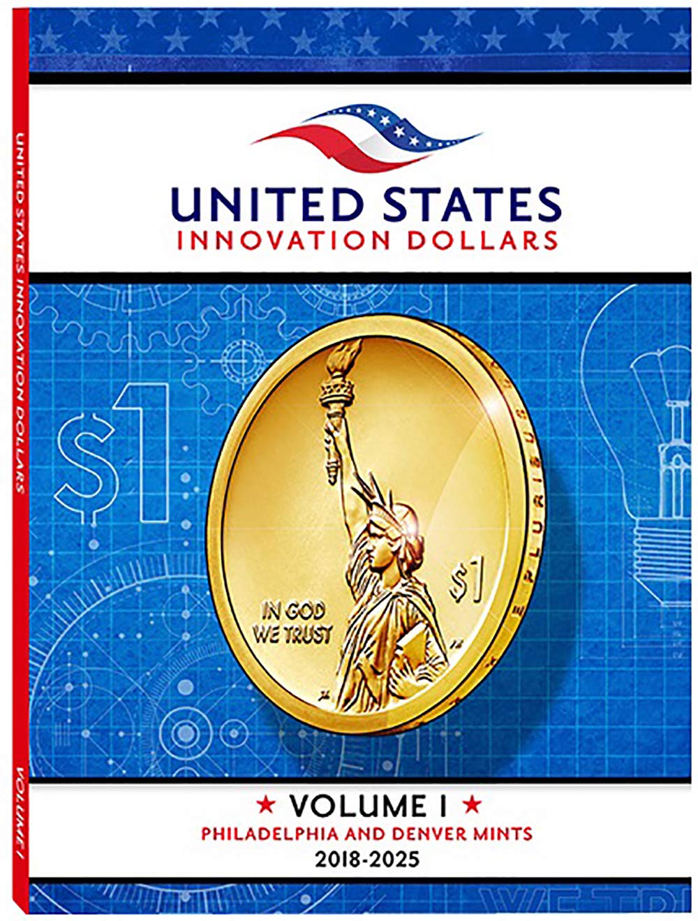 2025 P&D American Innovation Dollars Full Color Coin Folder - Holds 56 US Mint Coins | Collectible Currency Storage for Display & Protection