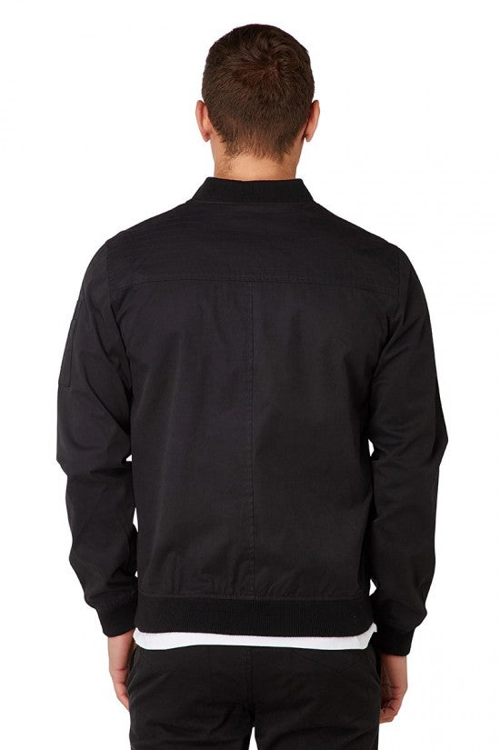 Calvin Klein Men's Black Bomber Jacket - Lightweight Casual Outerwear for Everyday Wear & Street Style