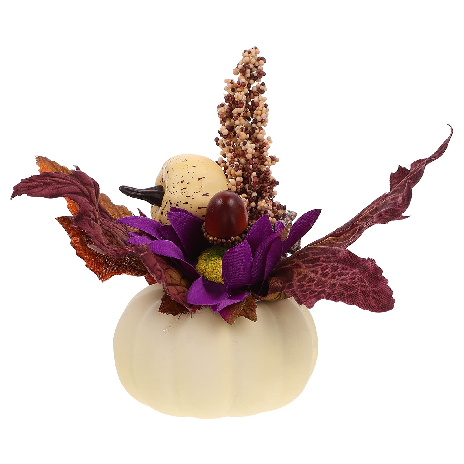 NUOBESTY White Halloween Pumpkin Ornament - Pine Cone Decor for Windows, Festive Home & Landscape Decoration - Perfect for Fall Tablescapes, Thanksgiving Centerpieces & Seasonal Home Styling