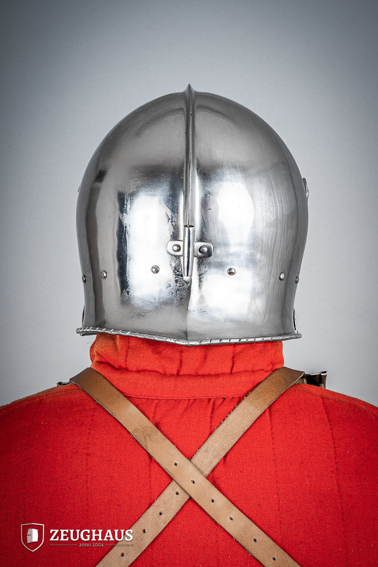 Swiss Sallet Helmet 1.6mm Polished Steel - Medieval Knight Armor Replica for LARP, Cosplay & Historical Reenactment