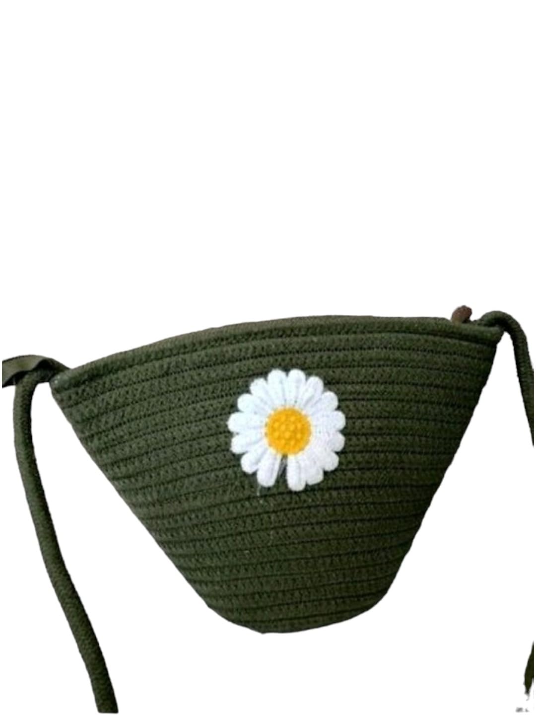 SAMTROH Women's Woven Jute Sling Bag - Luxury Eco-Friendly Shoulder Purse for Ladies, Small Crossbody Shopping Handbag (Green) | Perfect for Daily Use, Travel, Shopping & Casual Outings