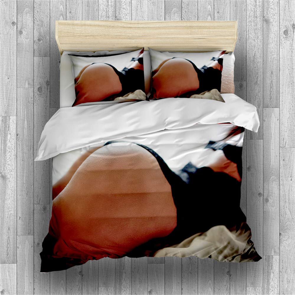 REALIN Sexy Duvet Cover Set - Lace Motorcycle & High Heels Bedding for Women (2/3/4PCS) - Quilt Cover, Sheets & Pillow Shams - Twin/Full/Queen/King Size - Perfect for Bedroom Decor & Romantic Nights (King-229x259cm-3PCS)