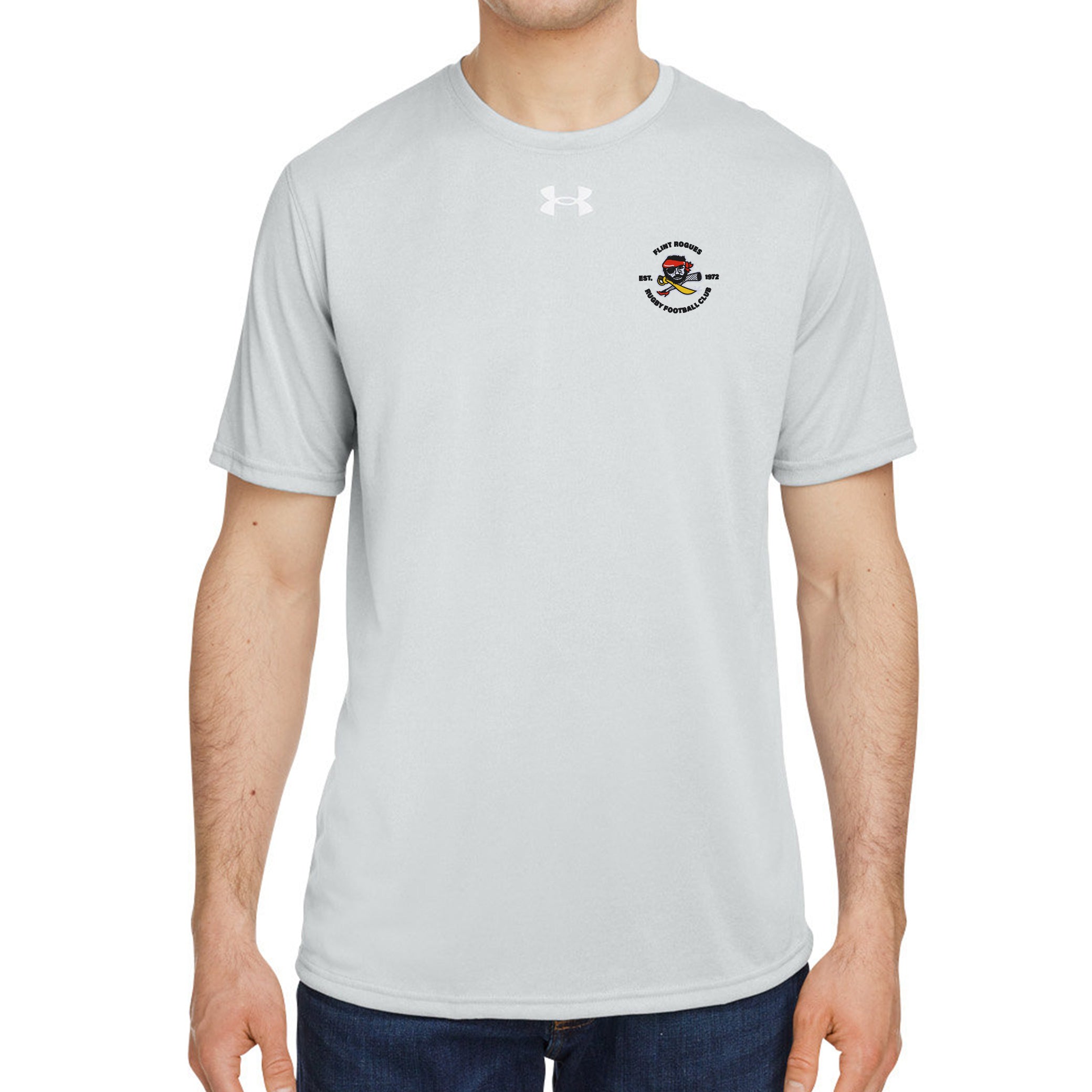 Flint Rogues RFC UA Team Tech T-Shirt - High-Performance Athletic Shirt for Rugby & Training - Comfortable & Durable for Sports & Casual Wear
