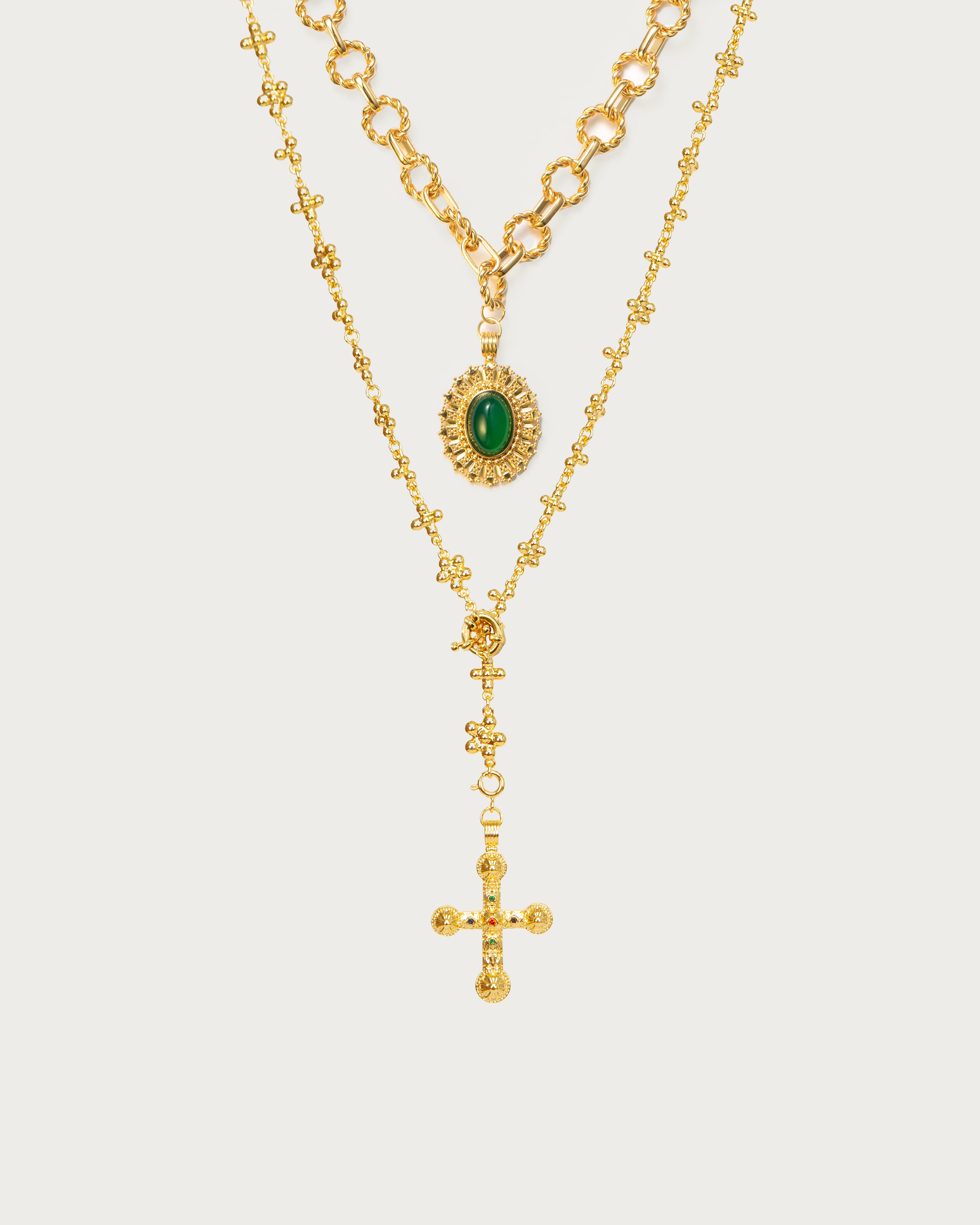 Elegant Esmeralda Necklace Set - Sterling Silver Emerald Pendant & Chain for Women - Perfect for Weddings, Parties & Special Occasions