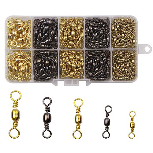 300pcs Black Gold Swivels