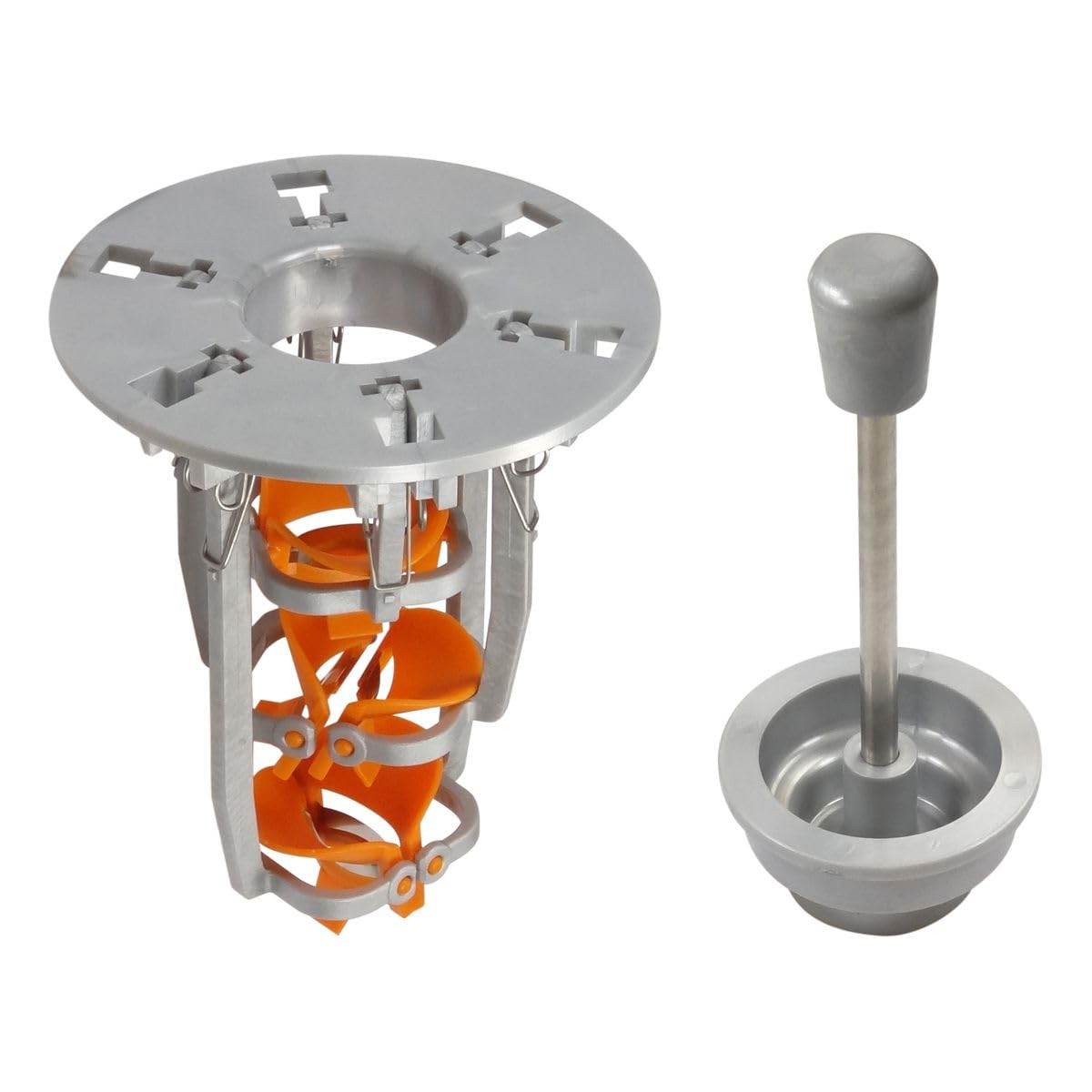LOUIS TELLIER Stainless Steel Peeling Heads with Pusher - 1.8 Inch Entry Diameter - Compatible with Carrot Peeler on Stand - Professional Kitchen Tool for Vegetables & Fruits - Perfect for Home Cooking and Restaurant Use