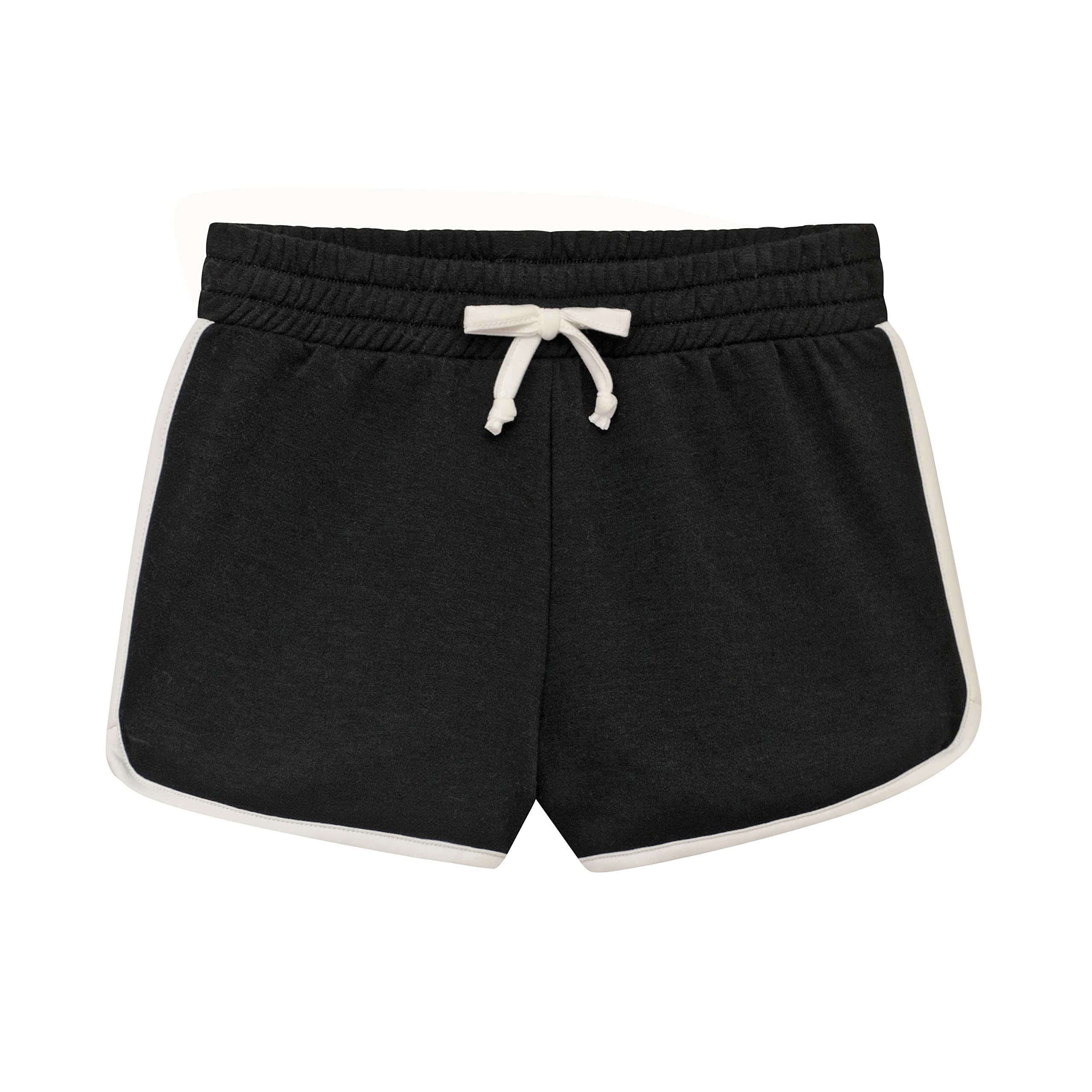 BTween Girls 4-Piece Active Performance Dolphin Shorts with Faux Drawstring - Breathable Sports Running Shorts for Kids - Perfect for Gym, Playground & Outdoor Activities