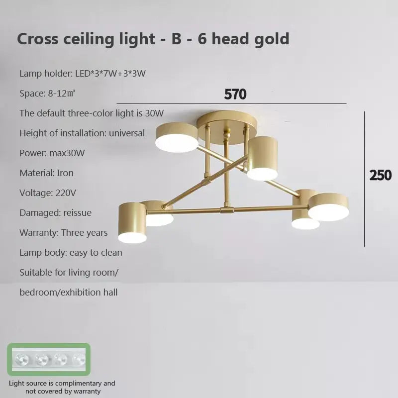 Belia Modern Ceiling Chandelier - Elegant Crystal LED Lighting Fixture for Dining Room, Bedroom, Living Room | Dimmable Hanging Light for Home Decor & Interior Design