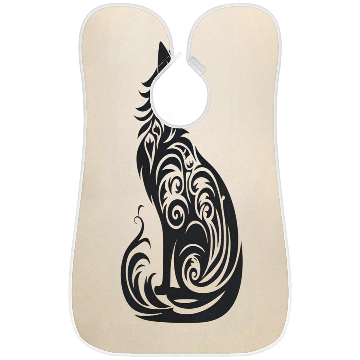 Abstract Animal Fox Beard Shaving Bib for Men & Women - Waterproof Hair Dye Apron, Barber Cape for Haircut & Makeup - Sink Hair Catcher for Beard Trimming & Grooming (Perfect Gift for Barbers & Stylists) - Use for Salon, Home Haircuts & DIY Grooming Sessions