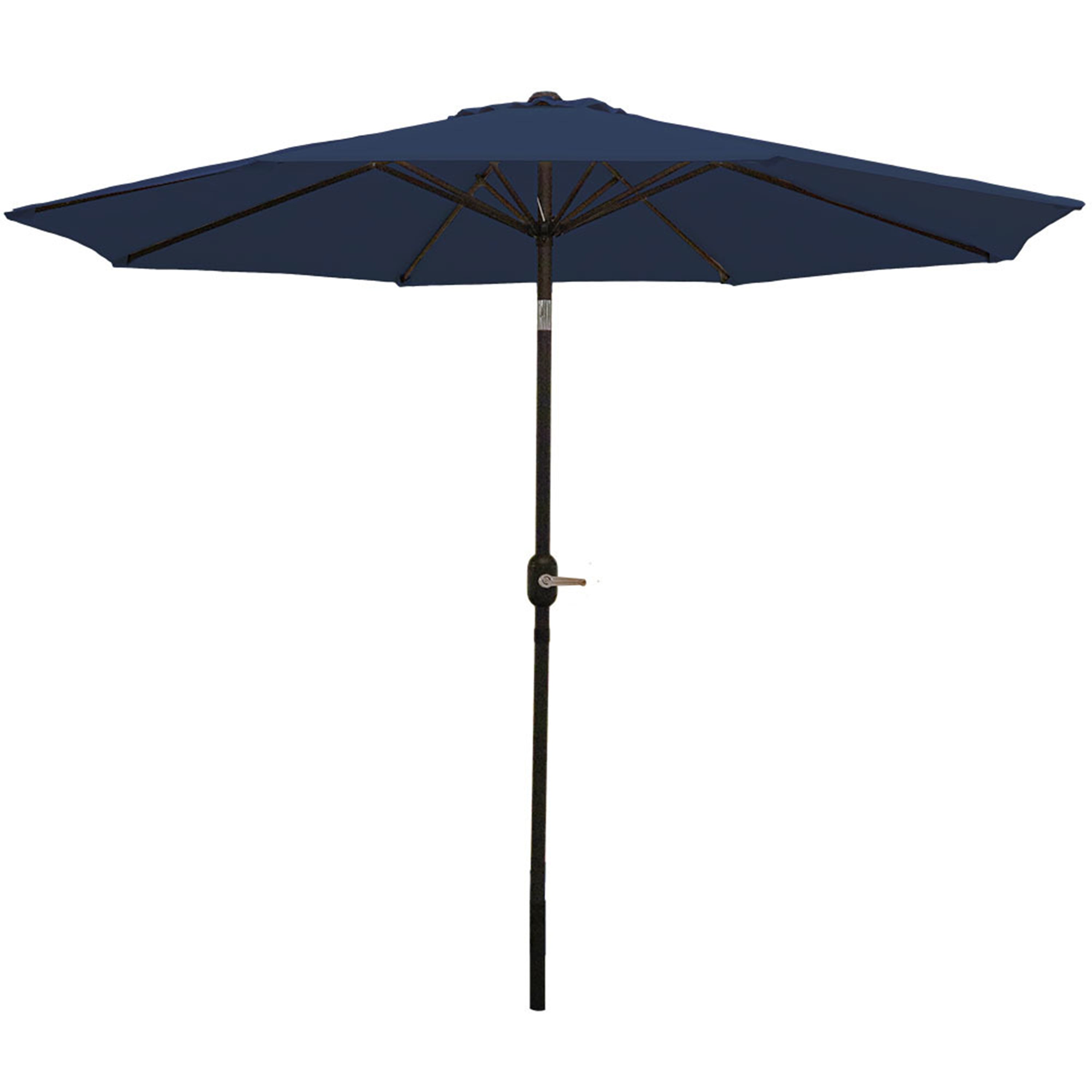 Sunnydaze 9-Foot Aluminum Outdoor Patio Umbrella with Tilt & Crank - Perfect for Poolside, Backyard, Deck, and Garden Shade