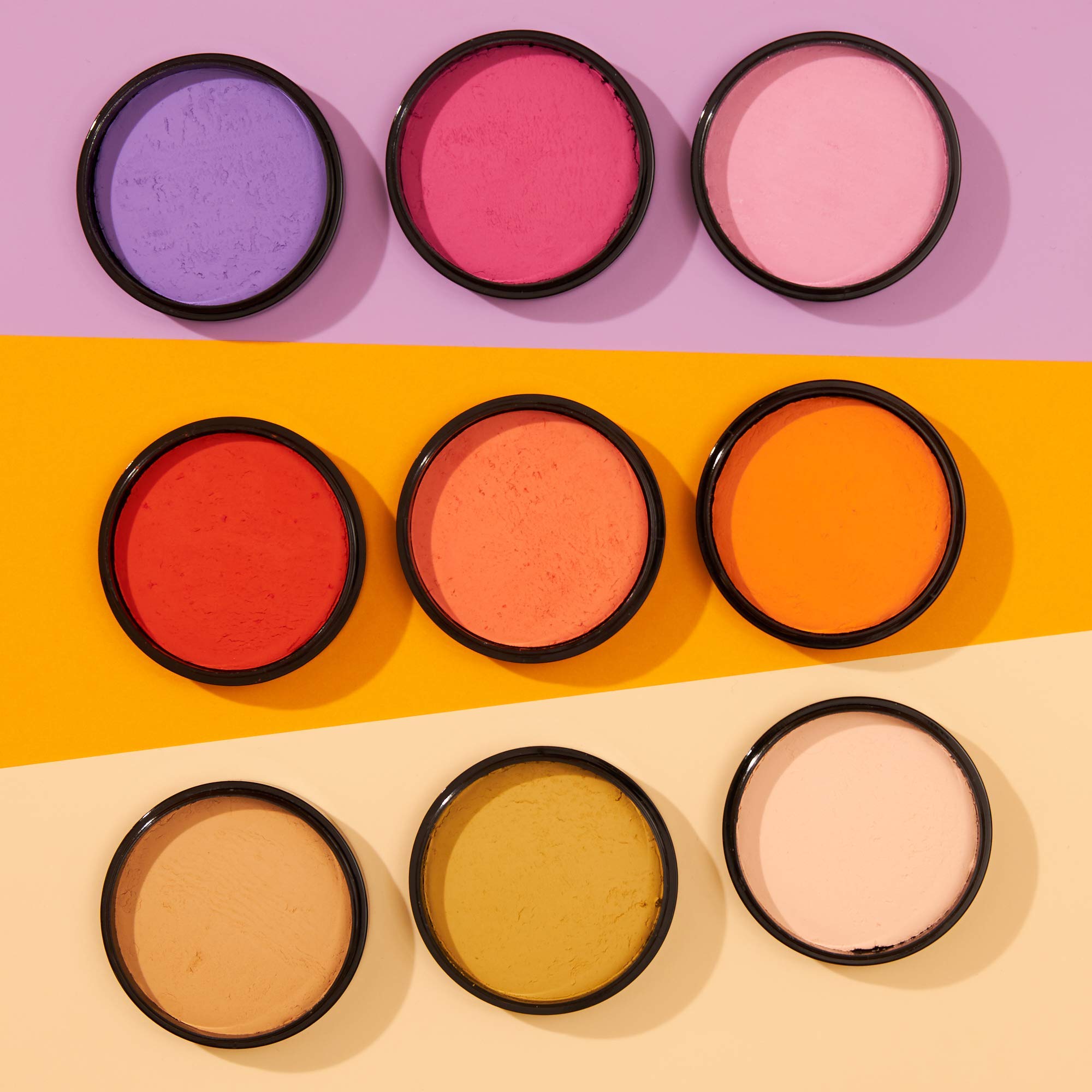 Professional Water-Based Face & Body Paint Cake Pots for Pale Skin - Safe for Adults & Kids - 1.26oz - Perfect for Halloween, Cosplay, Theater & Face Painting Parties