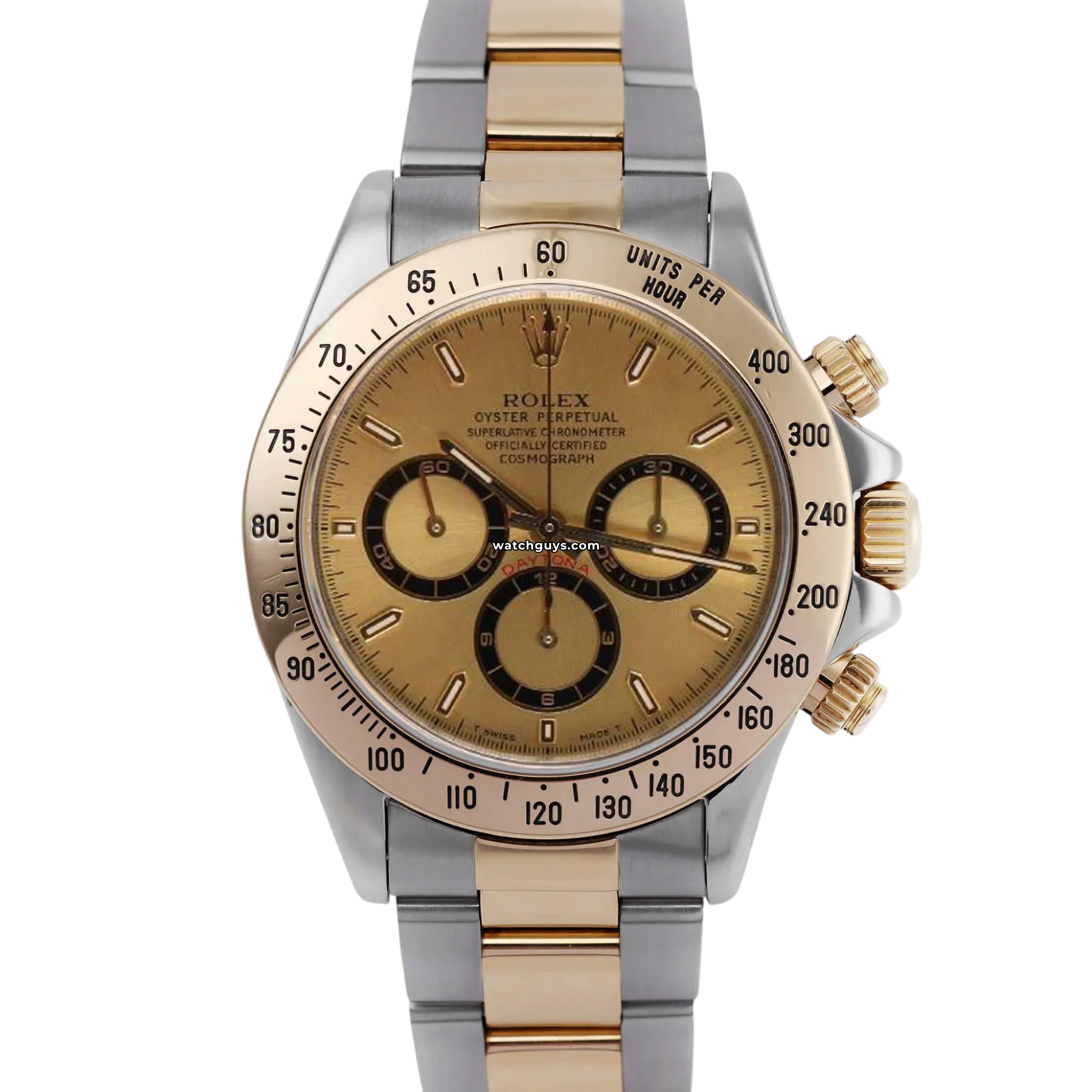 Authentic Rolex Daytona Zenith 16523 Men's Luxury Watch with Champagne Dial - Perfect for Business, Formal Events & Collectors