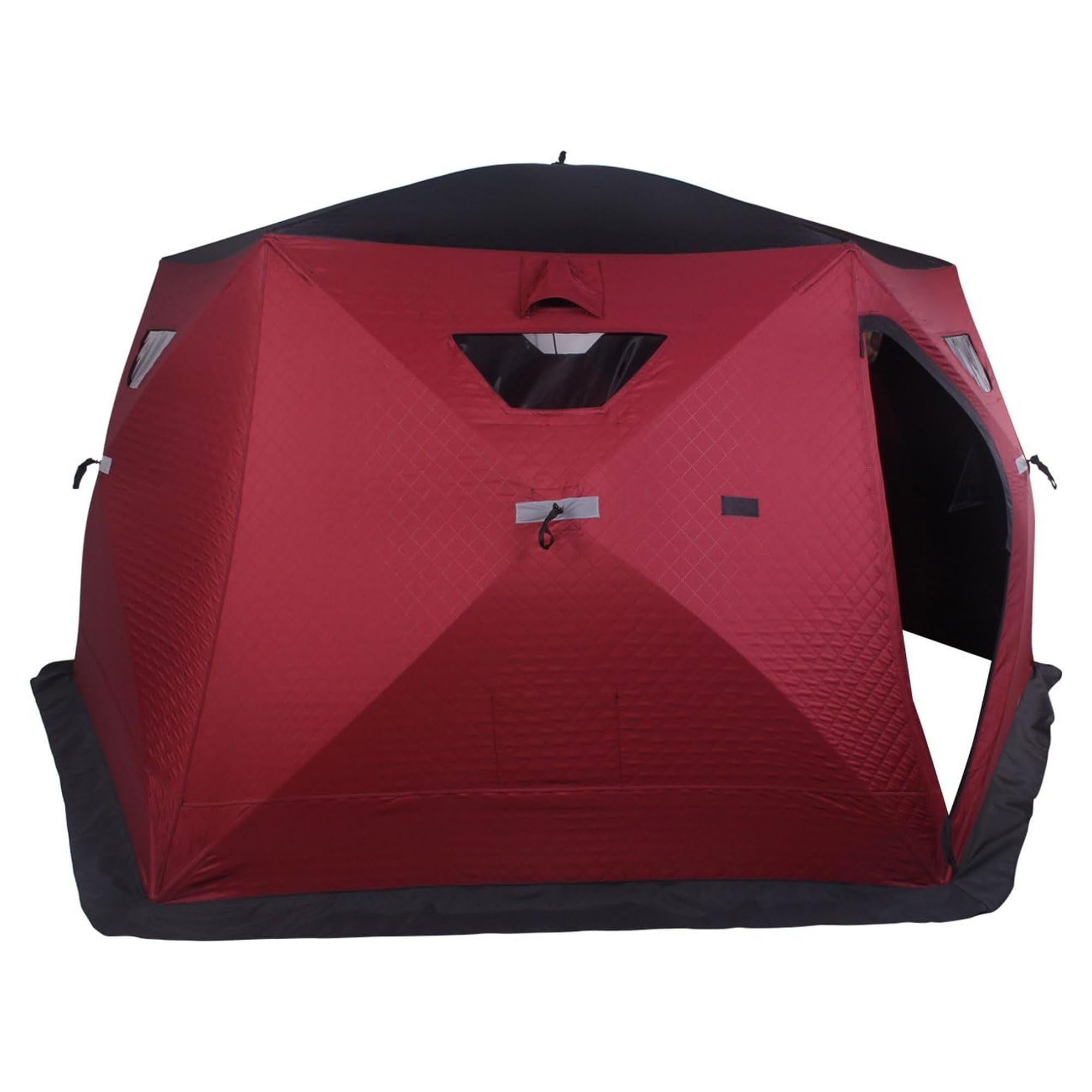 THUNDERBAY Ice Cube Series Pop-Up Hub-Style Ice Fishing Shelter - 68-112 Sq Ft Fishable Area, Portable 6-8 Person Ice Shanty for Winter Fishing | Perfect for Family Outings & Ice Fishing Adventures