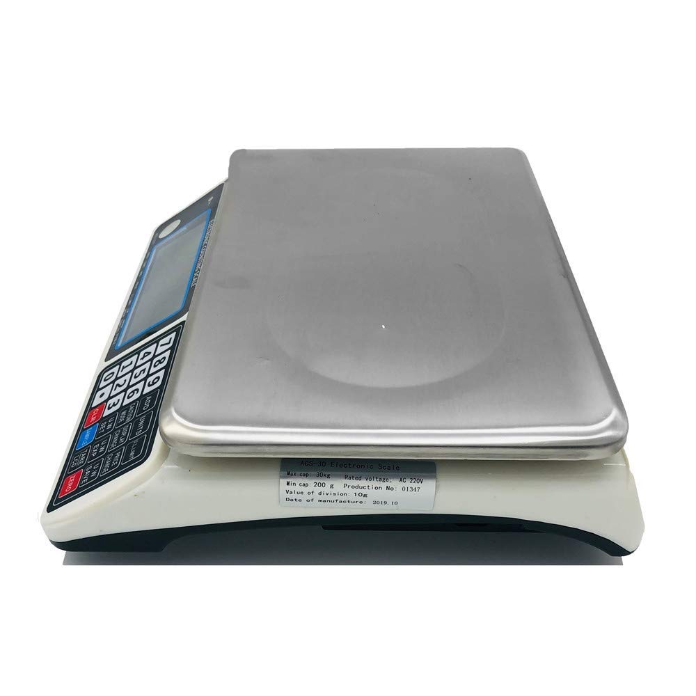 High Precision Digital Electronic Scale - Stainless Steel Commercial Platform Scale for Food, Meat, Jewelry & Postal Weighing with Tare & Zero Function - Perfect for Kitchen, Grocery Store, Warehouse & Shipping Use