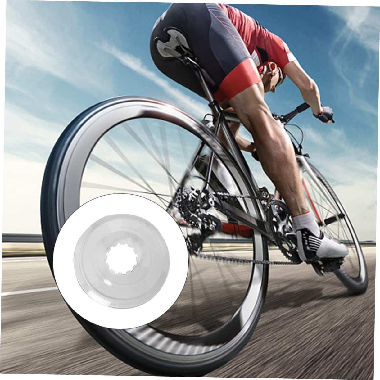 2PCS Bike Wheel Spoke Protector Disc - Durable Flywheel Guard for Bicycle Rear Hub, Plastic Spoke Cover Accessories for Mountain & Road Bikes - Prevent Dirt & Debris While Riding