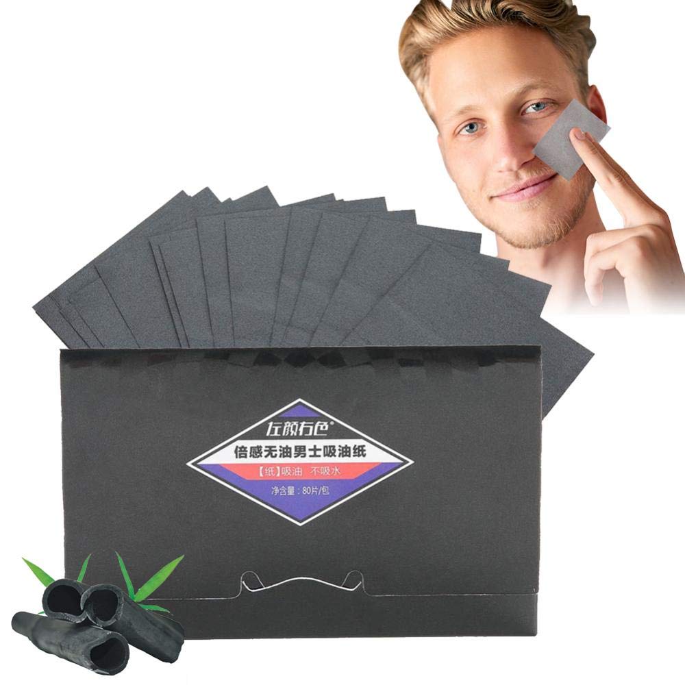 Oil Absorbing Tissues for Men - 80Pcs Oil Control Blotting Papers, Face Oil Absorber Sheets for Shine-Free Skin | Perfect for Gym, Travel & Daily Skincare Routine