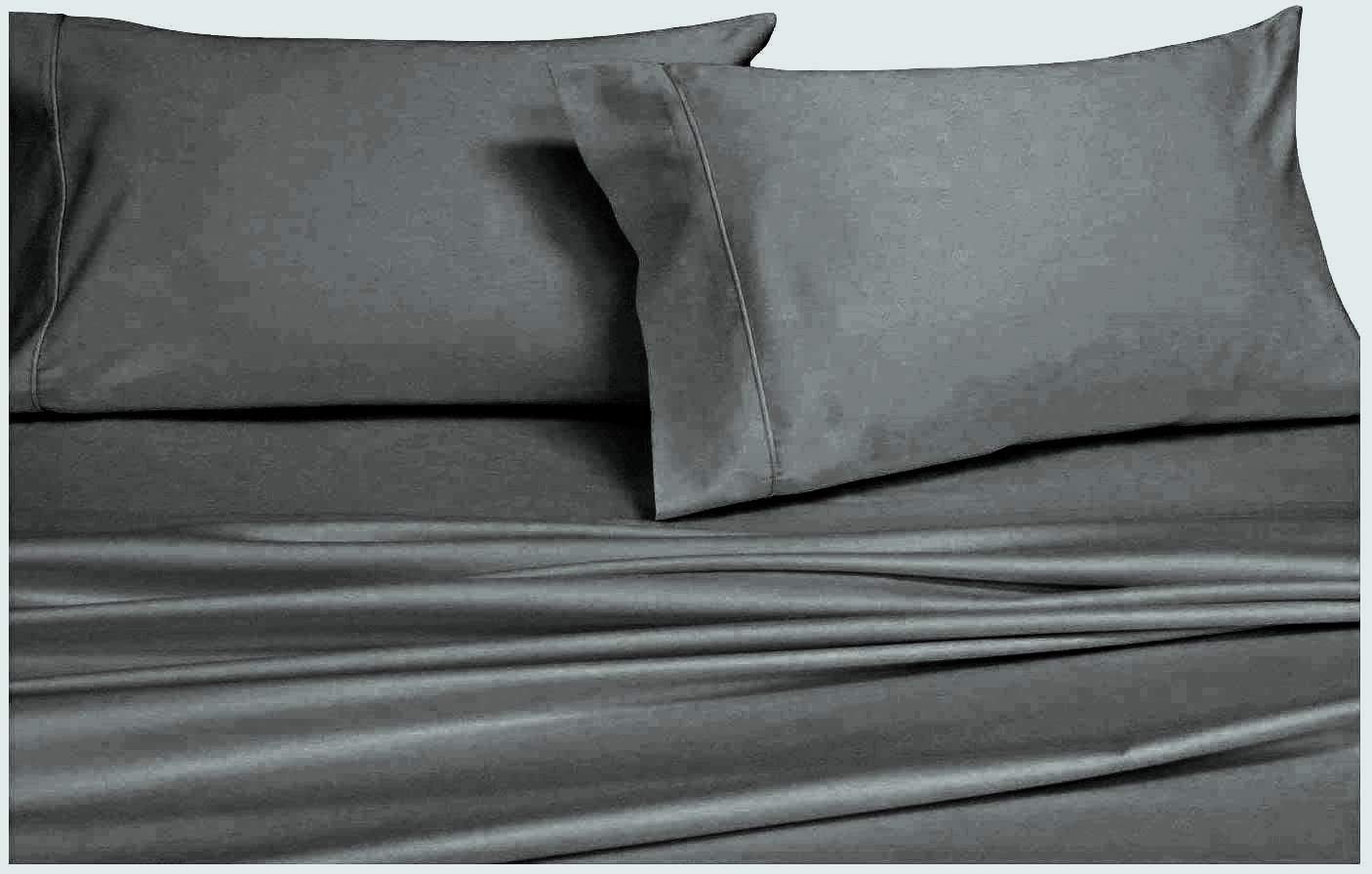 Happy at Home RV King Sheets 72x80 – 100% Giza Cotton Camper Bed Sheets, 4-Piece Set, 18'' Deep Pocket, Soft & Breathable RV Sheets for King Size Mattress, Dark Grey Solid – Perfect for Camping, Road Trips & Cozy RV Living