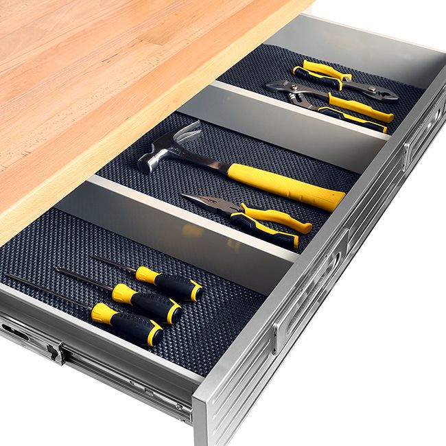 UltraHD® Lighted Workbench with Wood Top & Pegboard - Granite Finish | Perfect for Garage, Workshop & DIY Projects